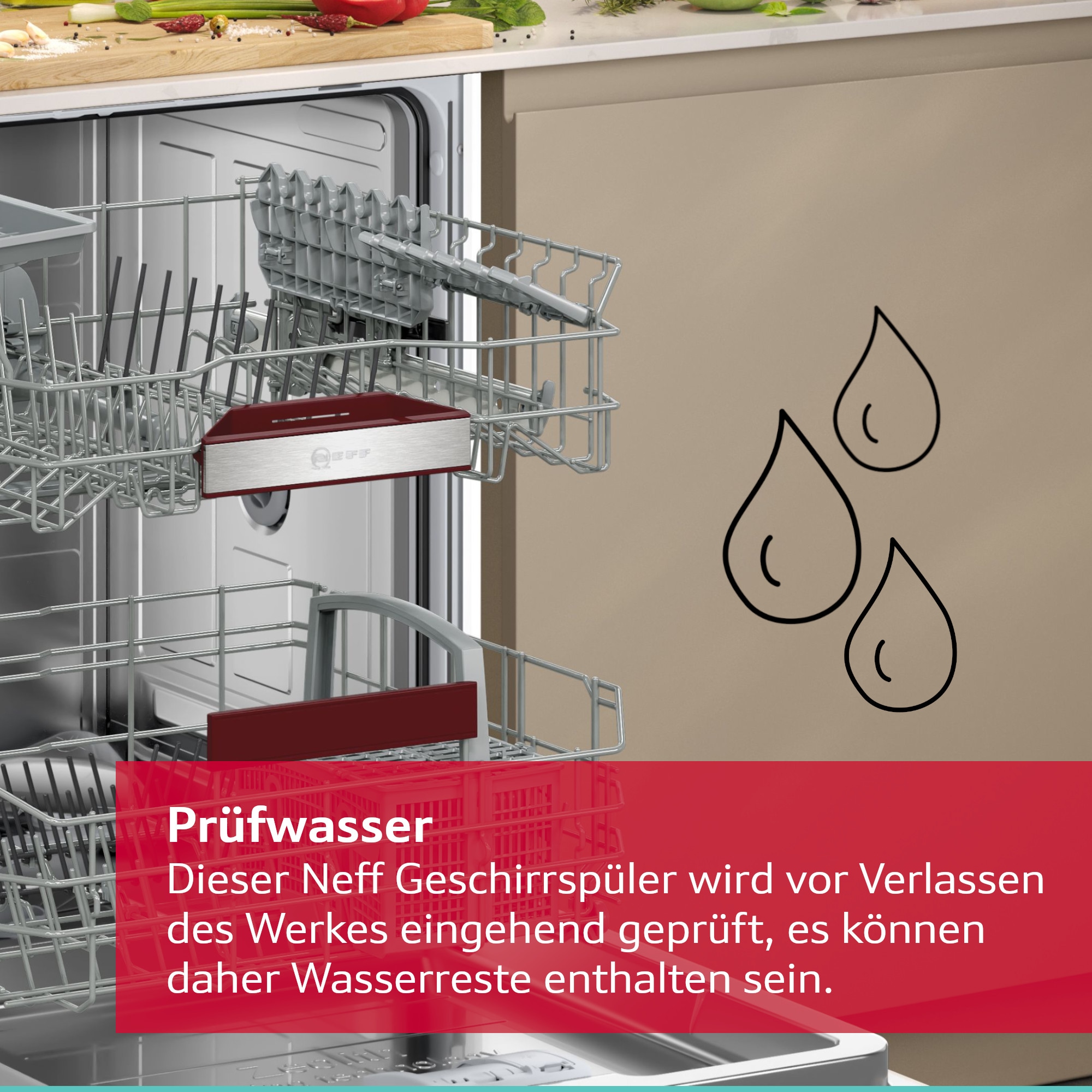 NEFF Unterbaugeschirrspüler N 50 »S125HTS01E«, 13 Maßgedecke, Aqua Stop®: eine NEFF Garantie bei Wasserschäden