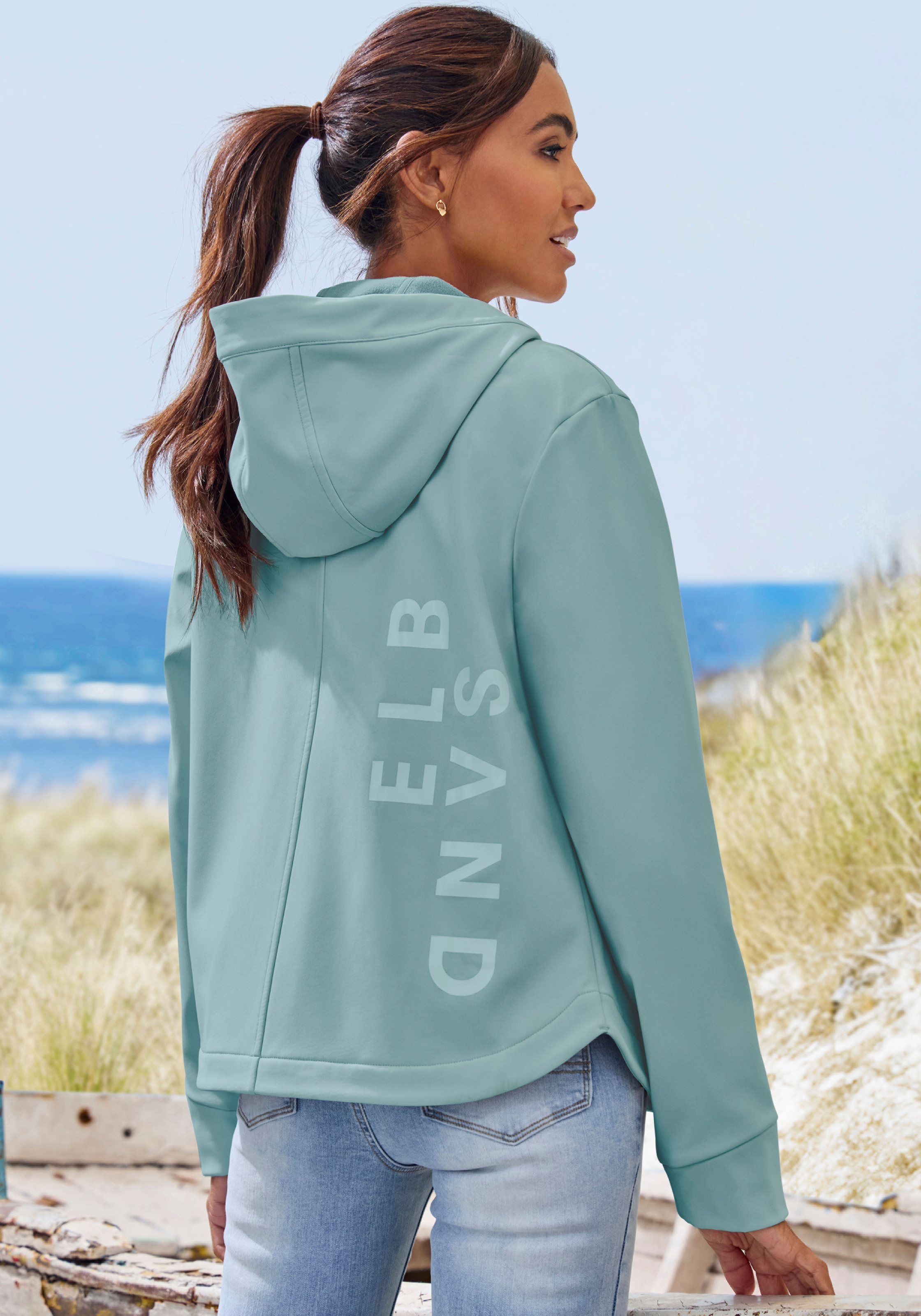 Elbsand Softshelljacke mit verstellbarer Kapuze