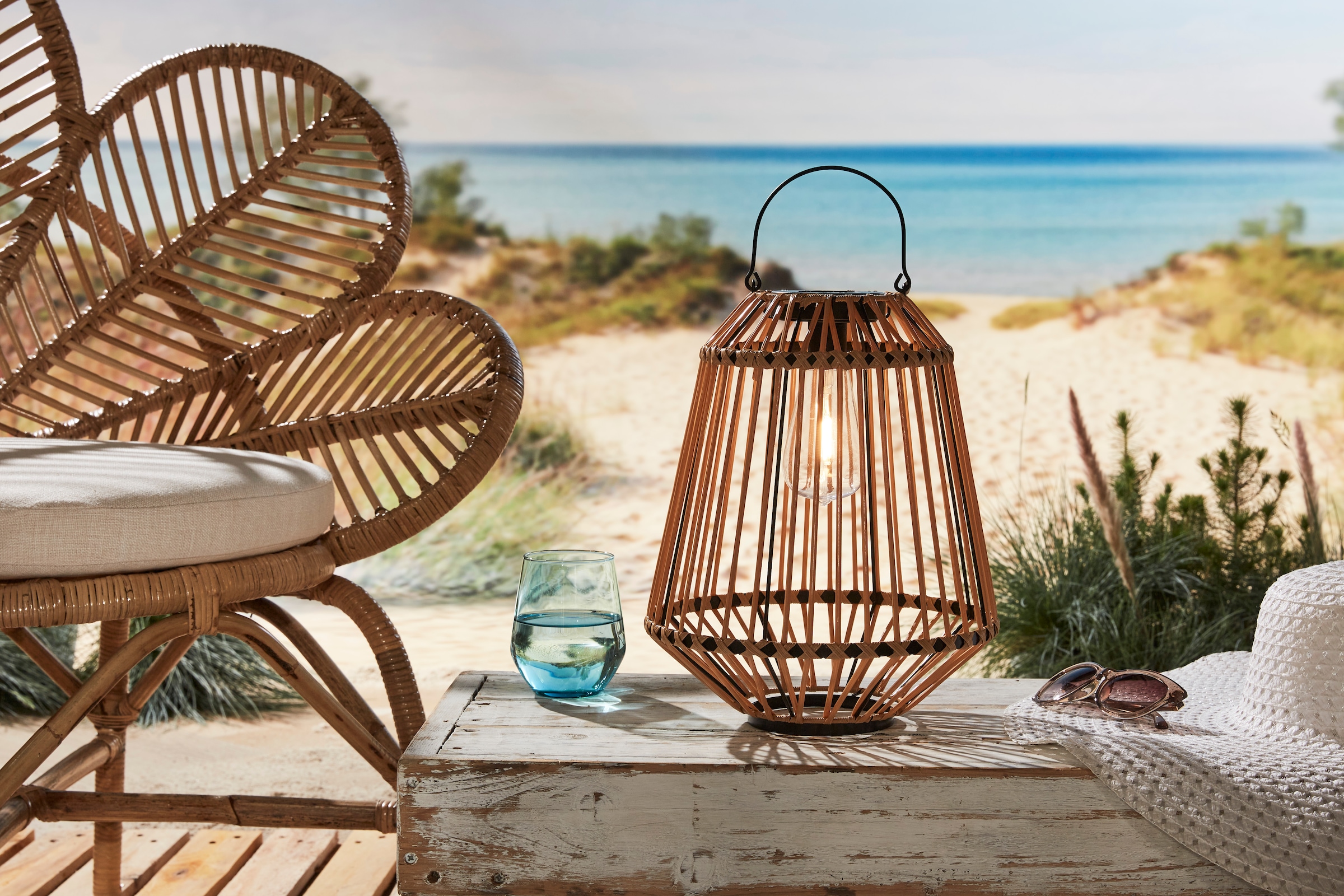 LUXFORM Außen-Tischleuchte »Solar-Tischlampe - Ibiza - LED - 15 Lumen«, Leuchtmittel LED-Modul | LED fest integriert, Solarbetrieben