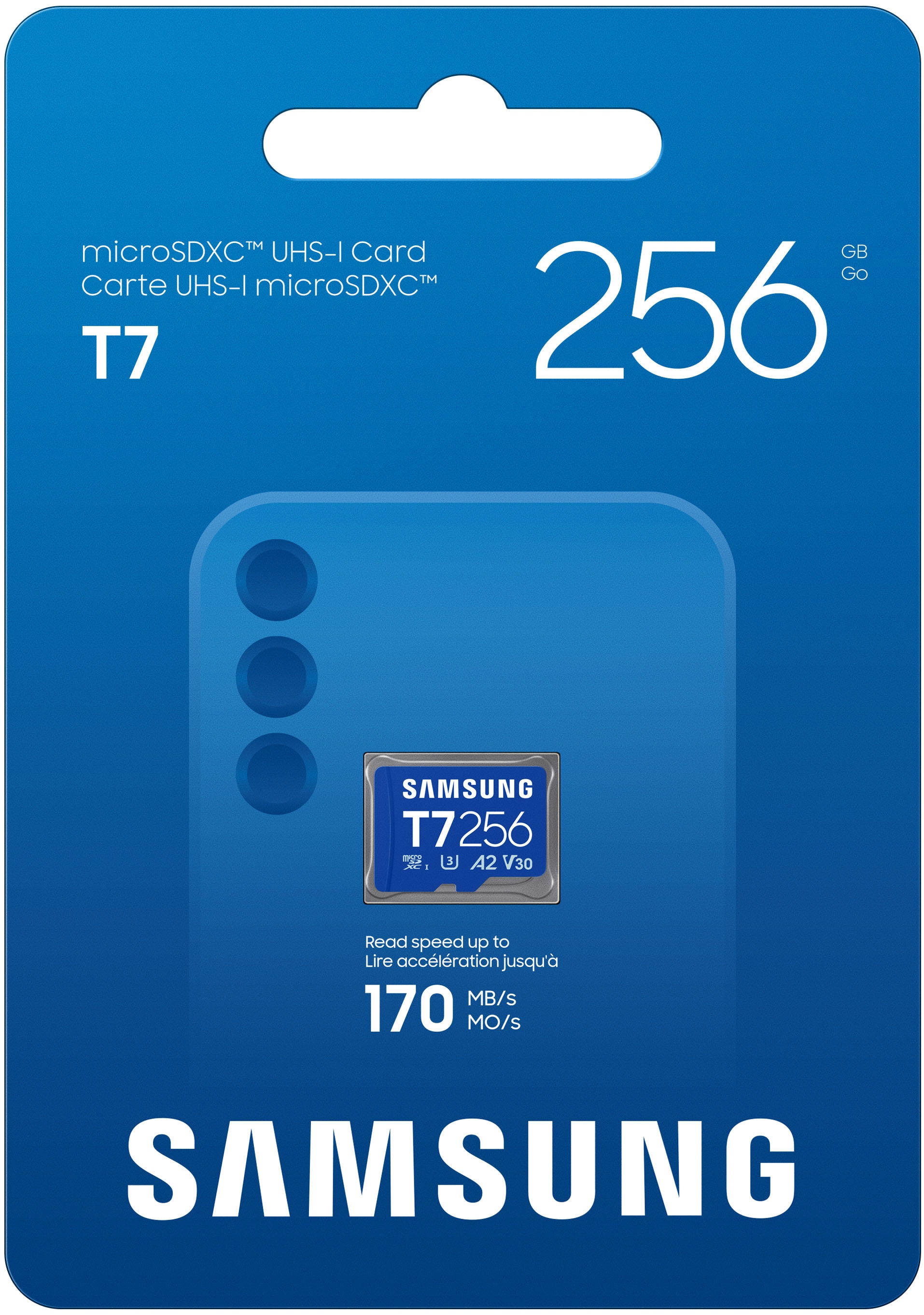 Samsung Speicherkarte »T7« (256 GB Video Speed Class 30 (V30) 170 MB/s Lesegeschwindigkeit)