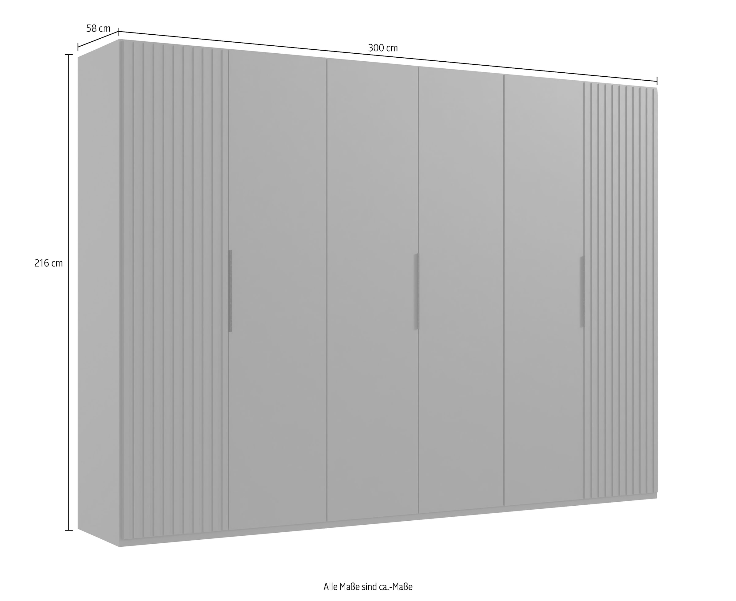 Wimex Drehtürenschrank »Andorra by fresh to go«, Mit 3D-Leisten für Akustikpaneel-Optik