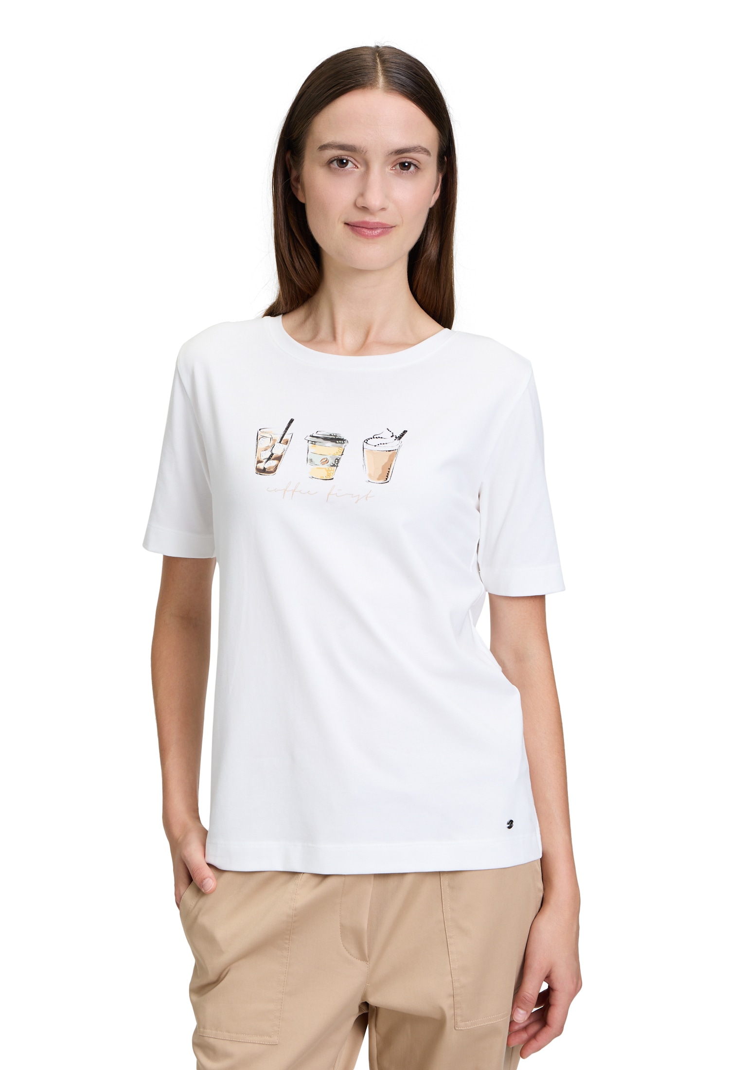 Betty&Co Kurzarmshirt "Betty & Co Damen Casual-Shirt mit Strass", (1 tlg.), günstig online kaufen
