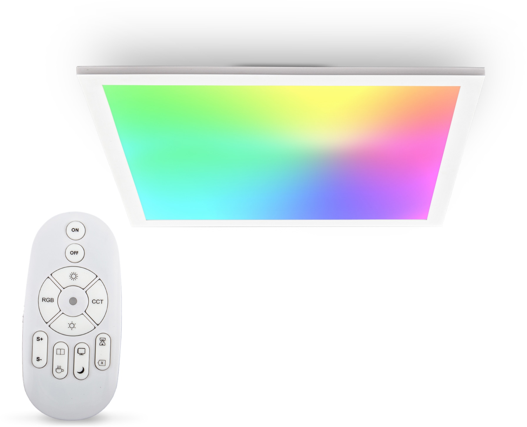 B.K.Licht Deckenleuchte, 1 flammig-flammig, LED einstellbar, | dimmbar, stufenlos Farbtemp. Panel, BAUR Fernbedienung