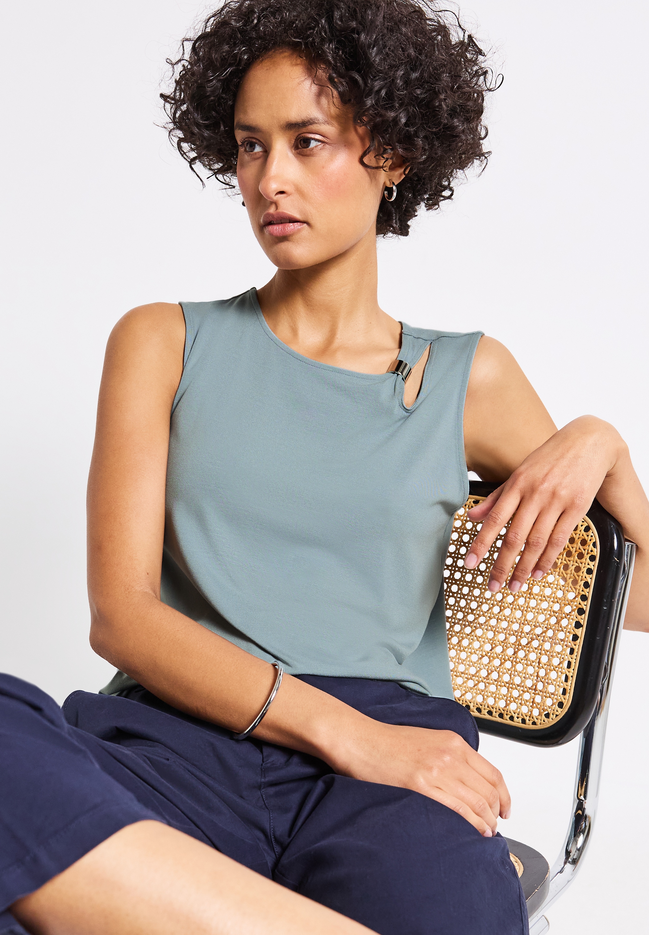 STREET ONE Tanktop aus elastischem Materialmix