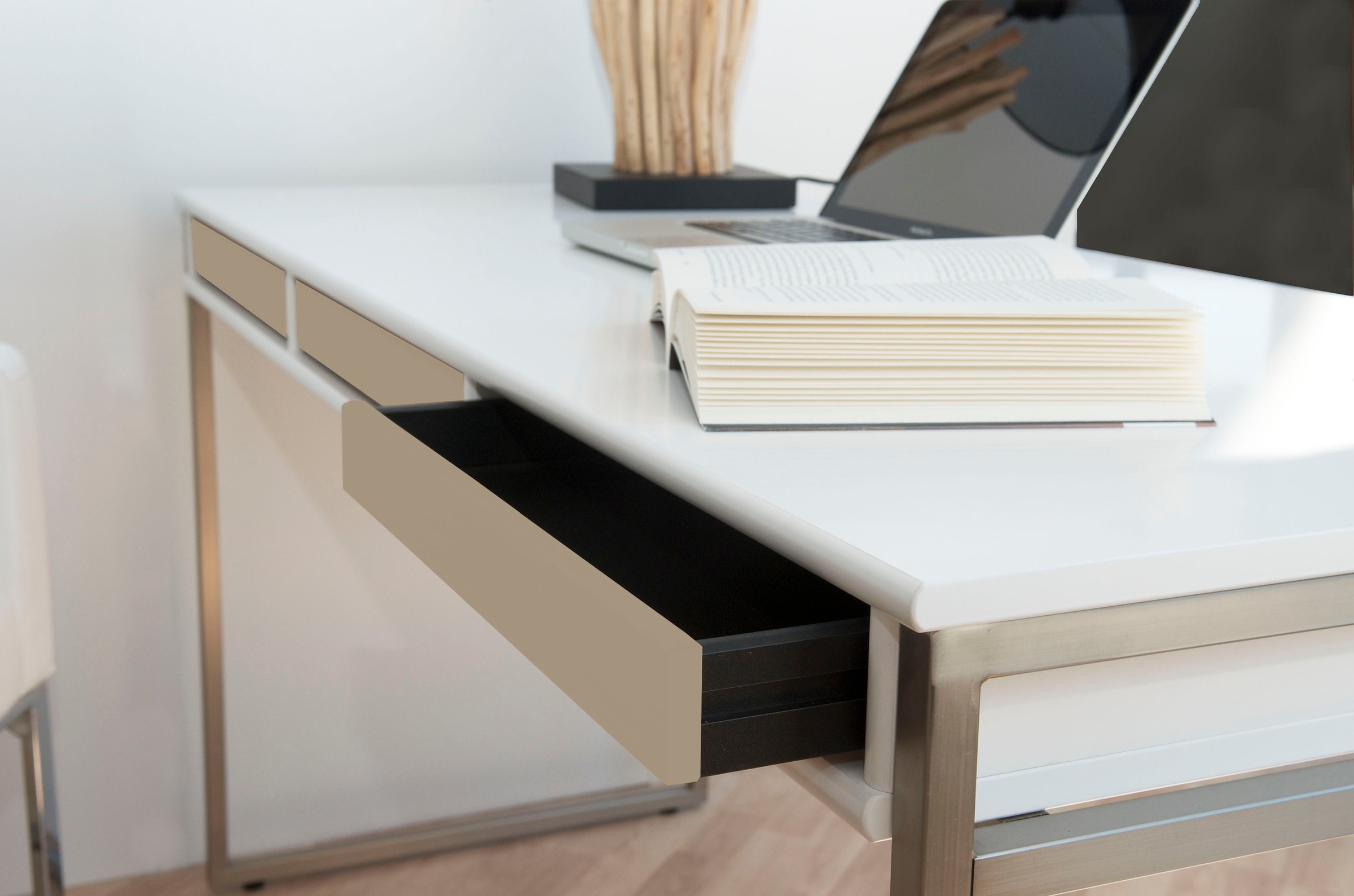 Hammel Furniture Schreibtisch »Mistral Bürotisch, Arbeitstisch, Tisch,  Computertisch«, mit Gestell, B: 137,4 cm, Designmöbel | BAUR