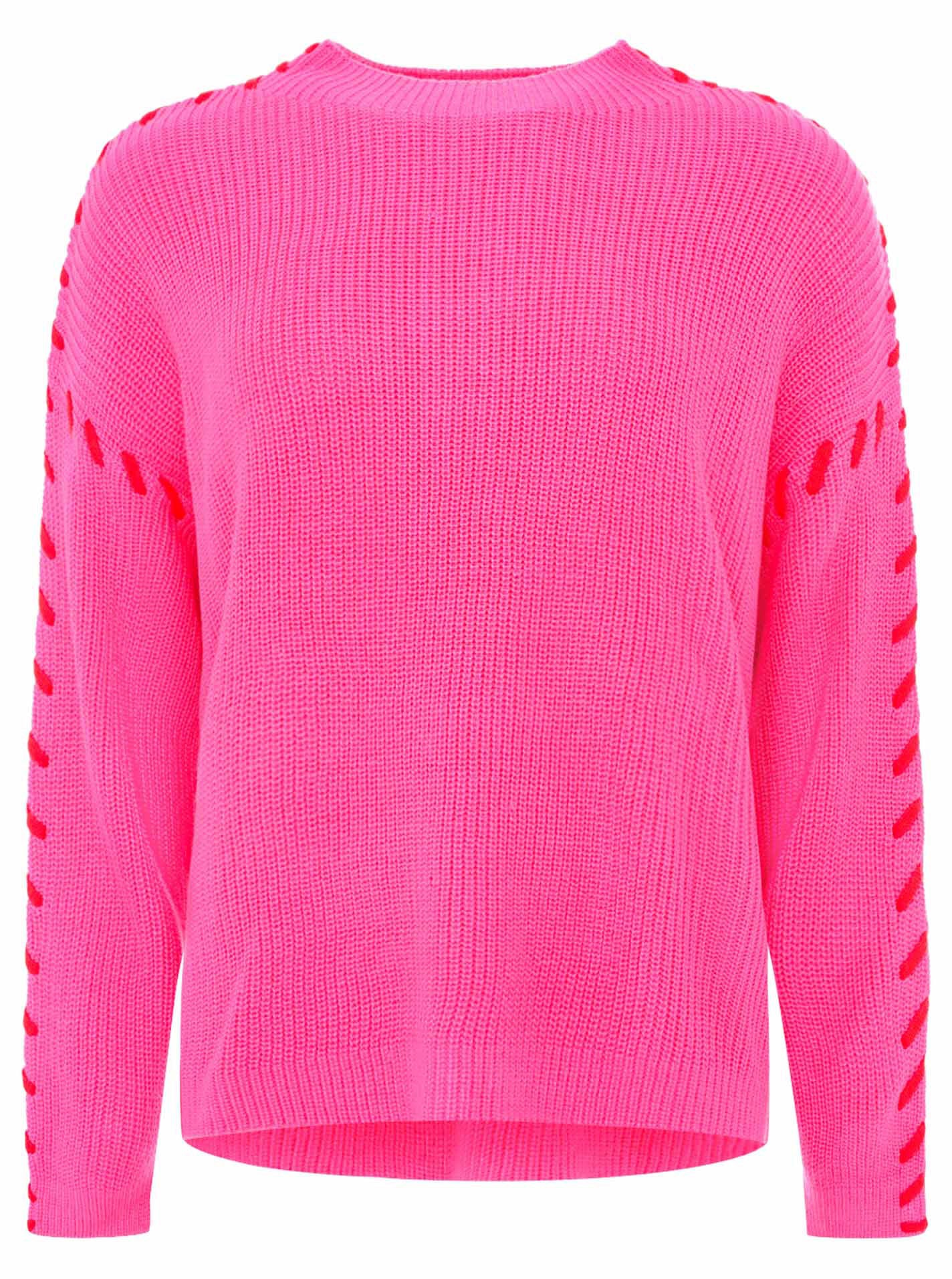 Zwillingsherz Strickpullover »"Stitching"«, mit kontrastfarbigen Nähten und Herz, mit Wollanteil