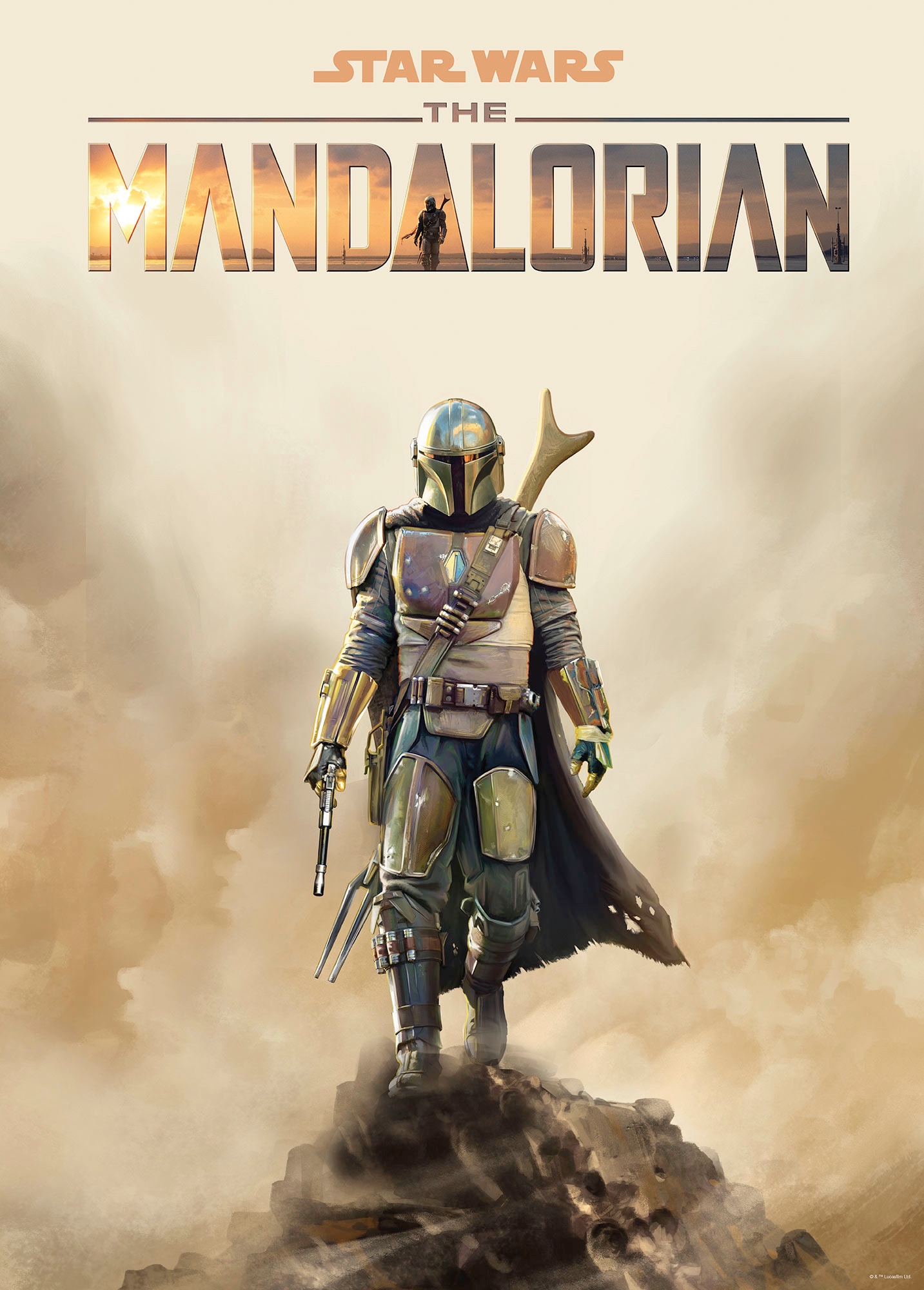 Komar Wandbild "Mandalorian Movie Poster", Disney-Star Wars, (1 St.), Kinderzimmer, Schlafzimmer, Wohnzimmer