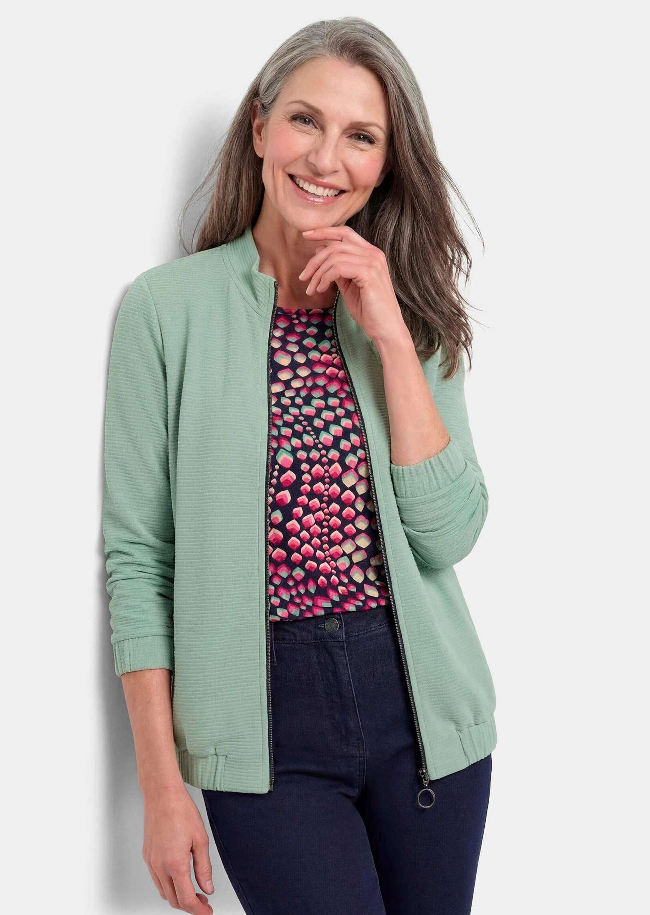 GOLDNER Kurzjacke »Jerseyjacke mit Ottomanstruktur« Taschen inn der Seitennaht