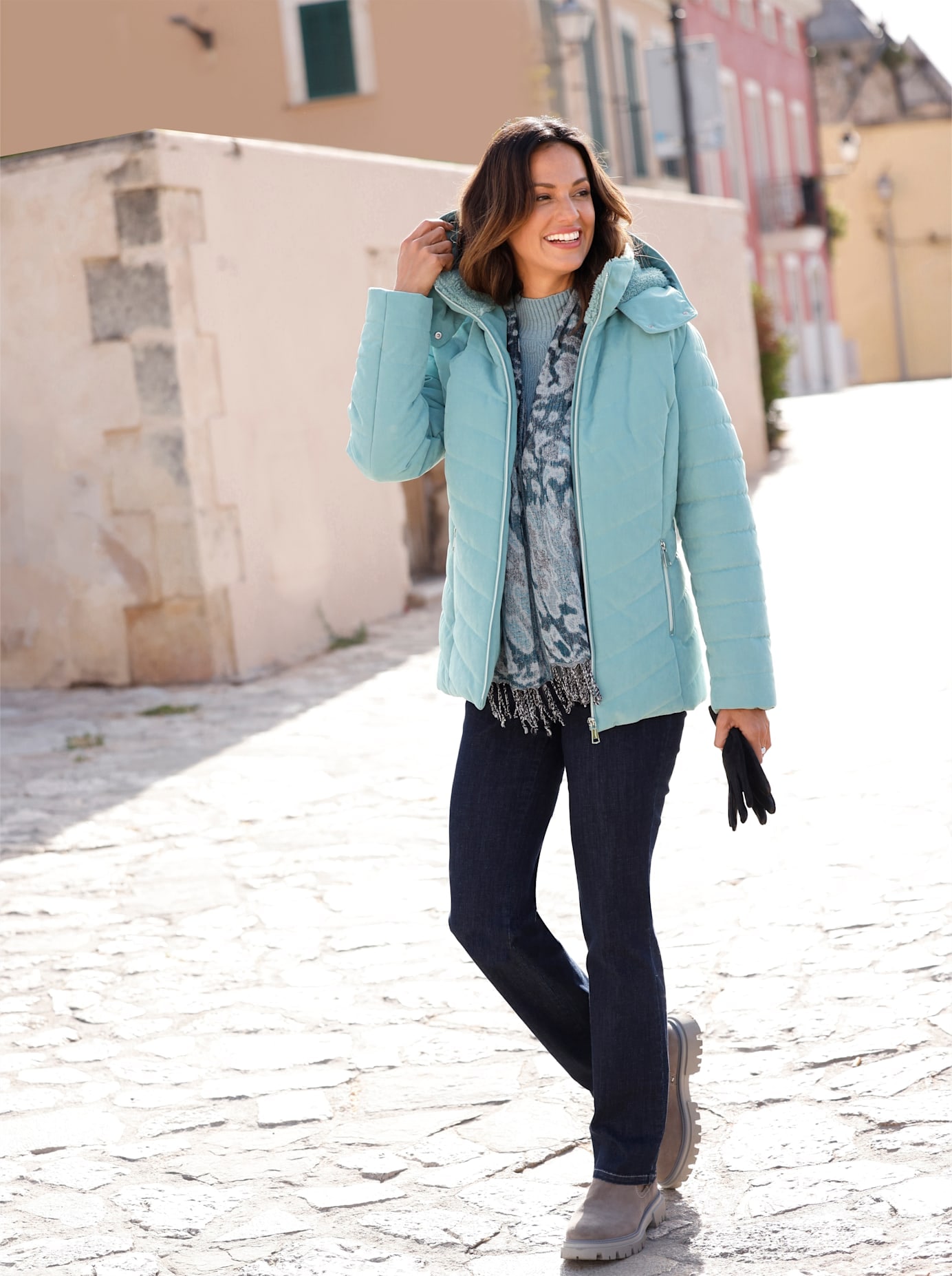 Inspirationen Steppjacke mit Kapuze