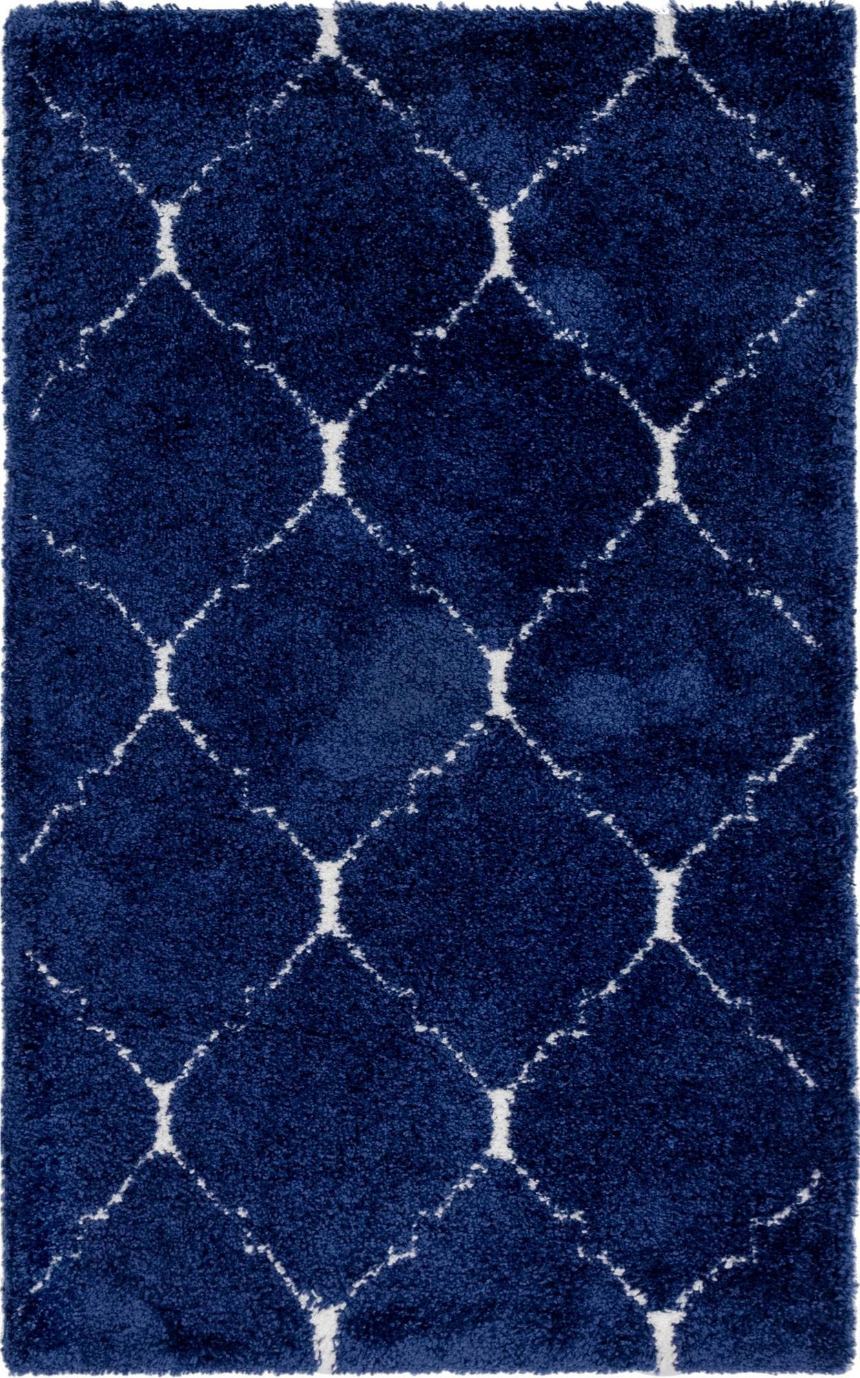 Myflair Möbel & Accessoires Hochflor-Teppich »Temara Shag Lagerräumung«, rechteckig, 51 mm Höhe, gewebt, Rauten Design, weich & kuschelig