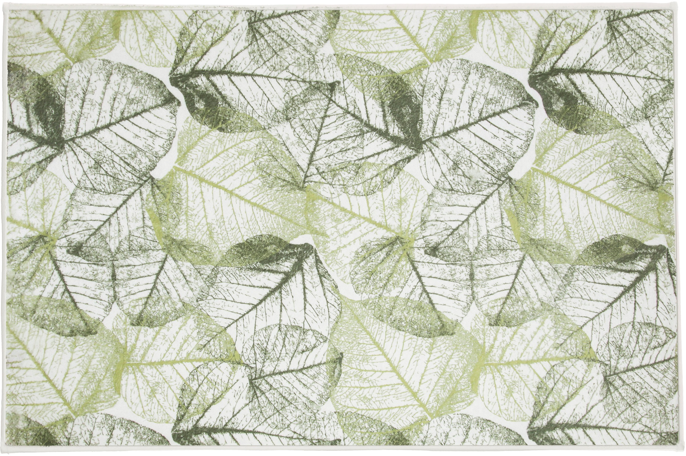 Thumbnail - Kleine Wolke Badematte "Selva" Höhe 5 mm rutschhemmend beschichtet fußbodenheizungsgeeignet Badteppich, bedruckt, Blätte...