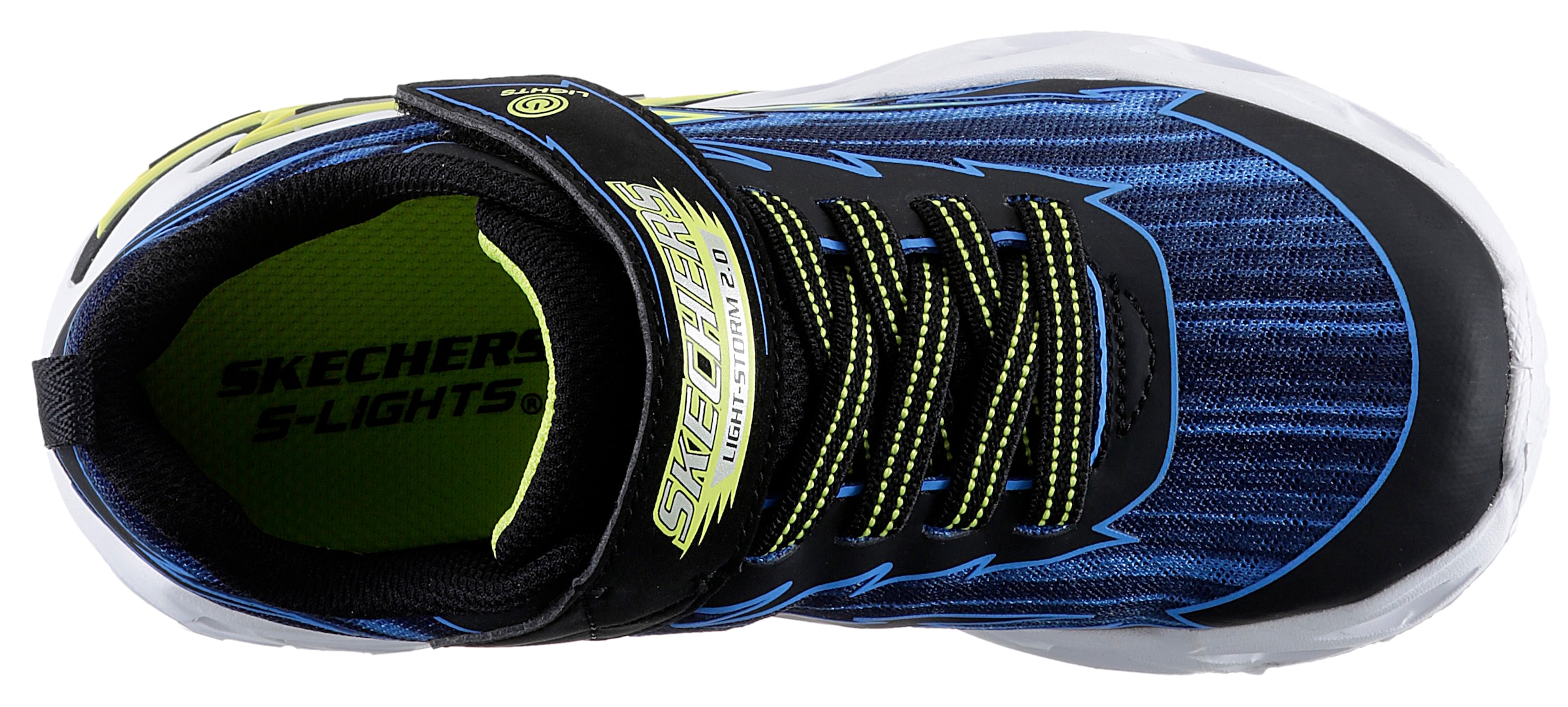 Skechers Sneaker »S-Lights: Light Storm 2.0 - Bolt-Brights«, Blinkschuh, LED Schuh, Klettschuh mit blinkender Sohle