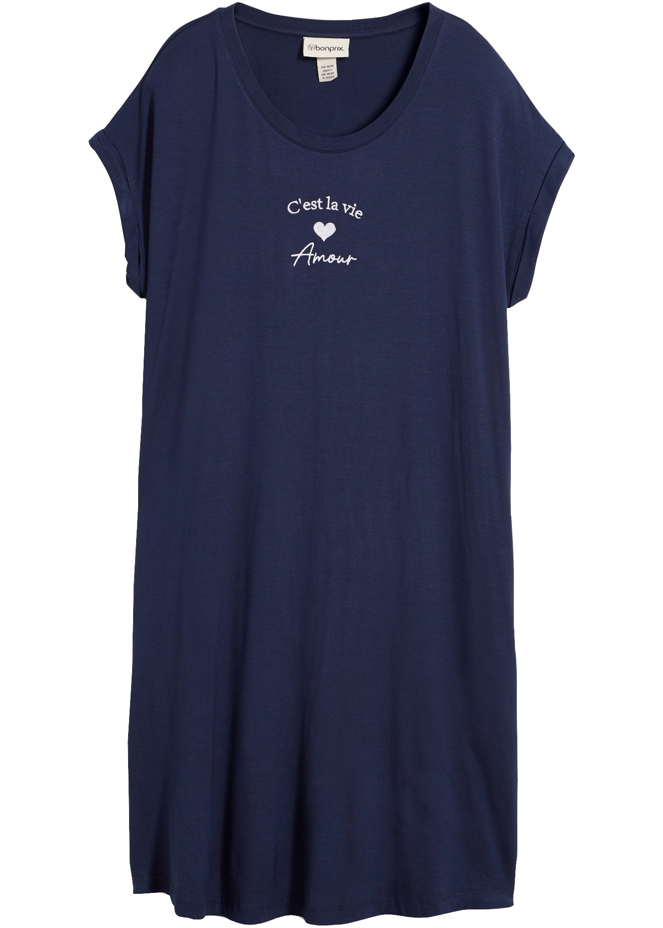 bonprix Jerseykleid lockere Passform, aus Viskose und Elasthan, mit Rundhalsausschnitt