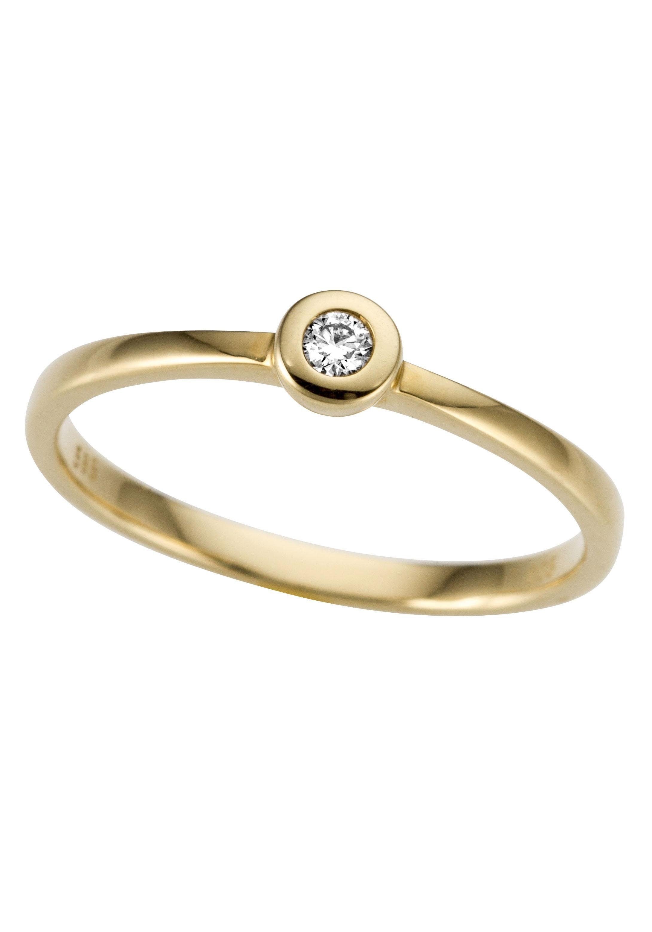 Goldring »Schmuck Geschenk Gold 333 Damenring Verlobungsring Goldring Solitär«, mit...