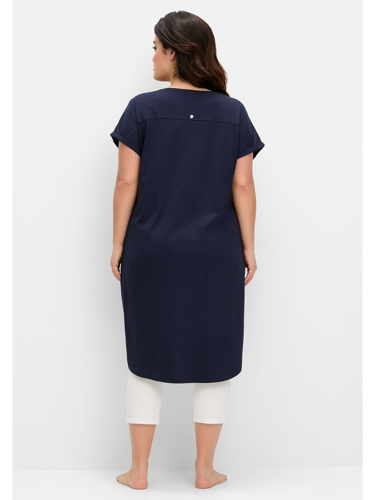 Sheego Shirtkleid »Große Größen«, in Oversized-Form, mit V-Ausschnitt