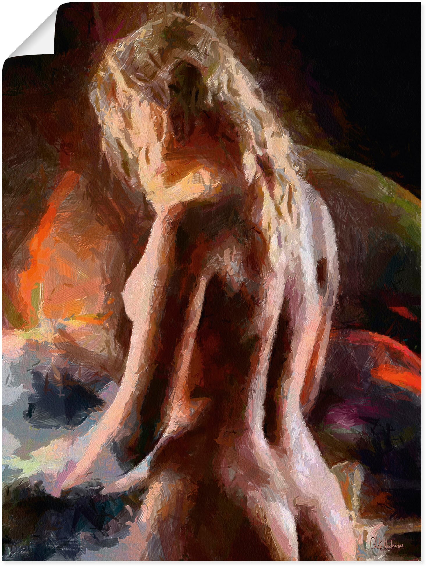Artland Poster "Nackt von hinten" Erotische Bilder 1 Stk. tlg. ohne Rahmen
