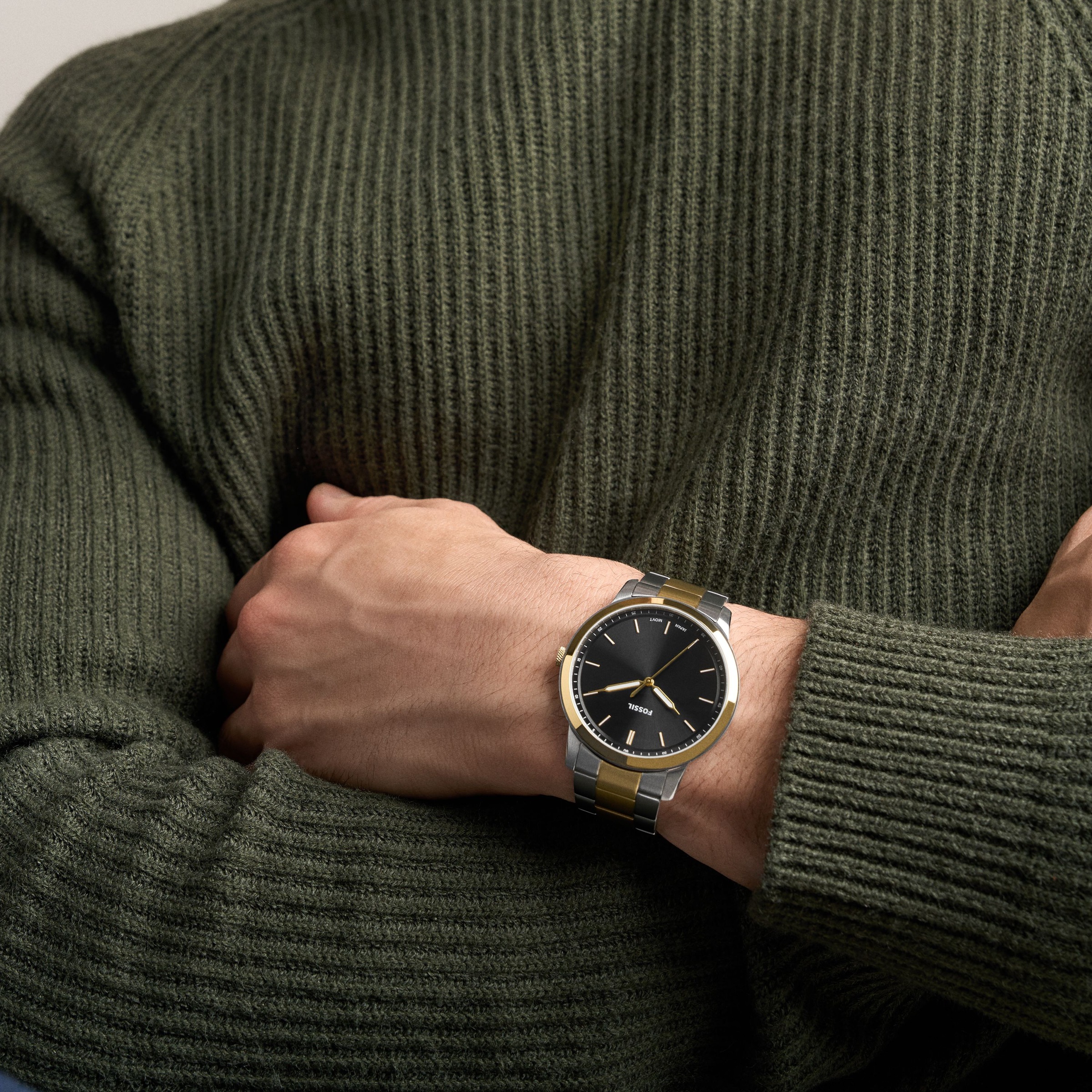 Fossil Quarzuhr »Minimalist« Armbanduhr, Edelstahlarmband, analog