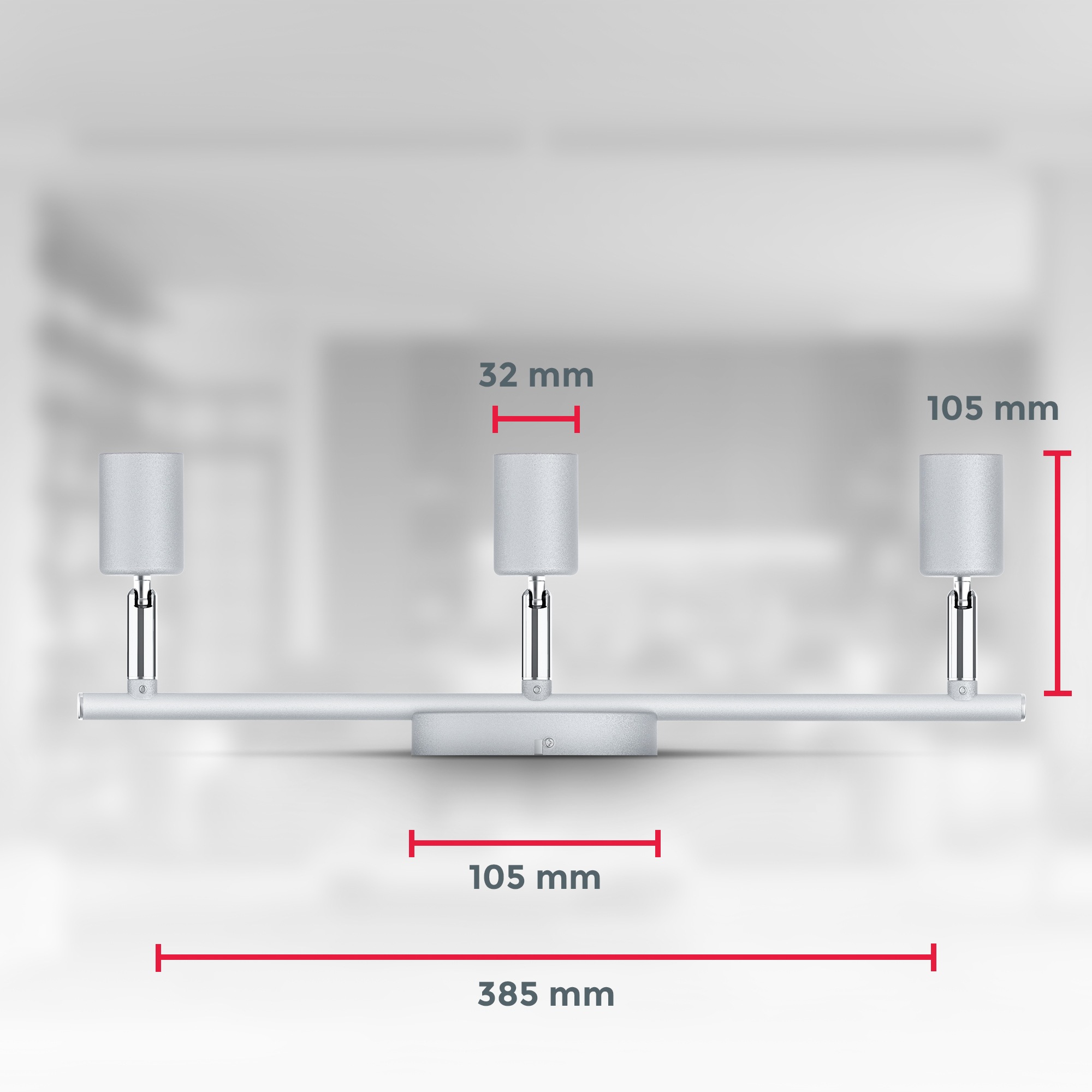 B.K.Licht Deckenleuchte, 3 flammig-flammig, 3-flammiger LED Deckenspot, dreh-, schwenkbar, IP20, neutralweiß