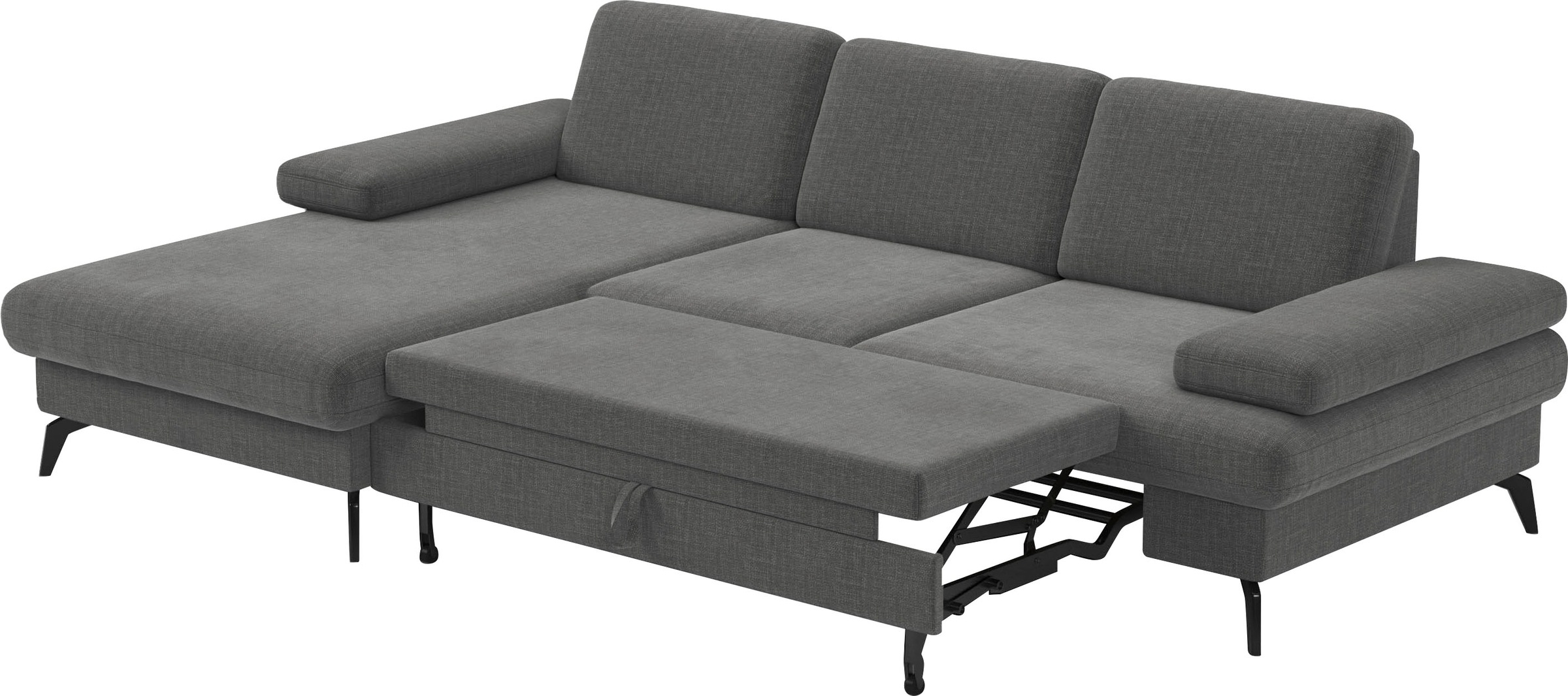 sit&more Ecksofa »Morris L-Form, inkl. Sitztiefenverstellung«, wahlweise mit Armteilverstellung, Bettfunktion & Bettkasten