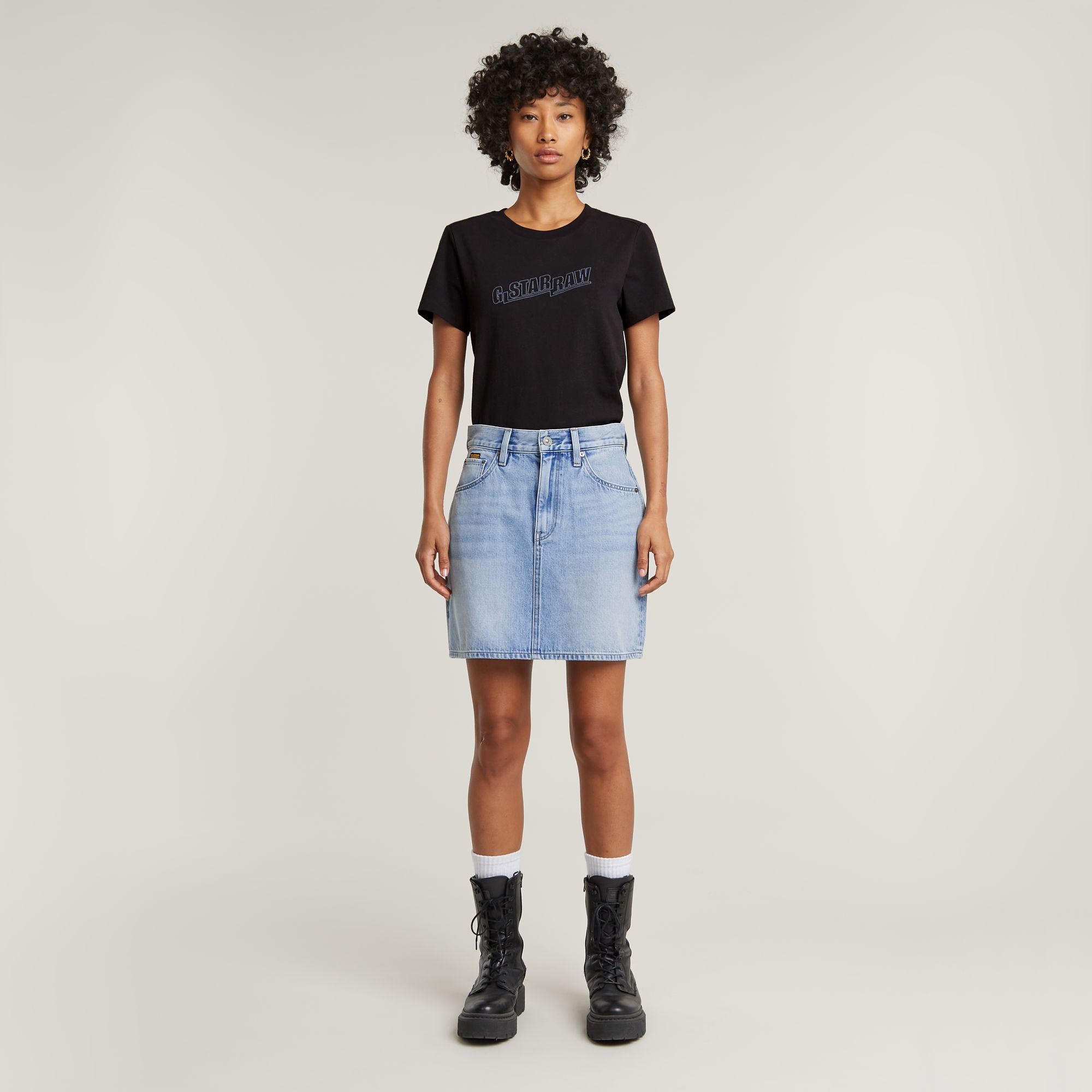 G-STAR Minirock »Viktoria Short Skirt Clean Edge«, mit hohem Bund