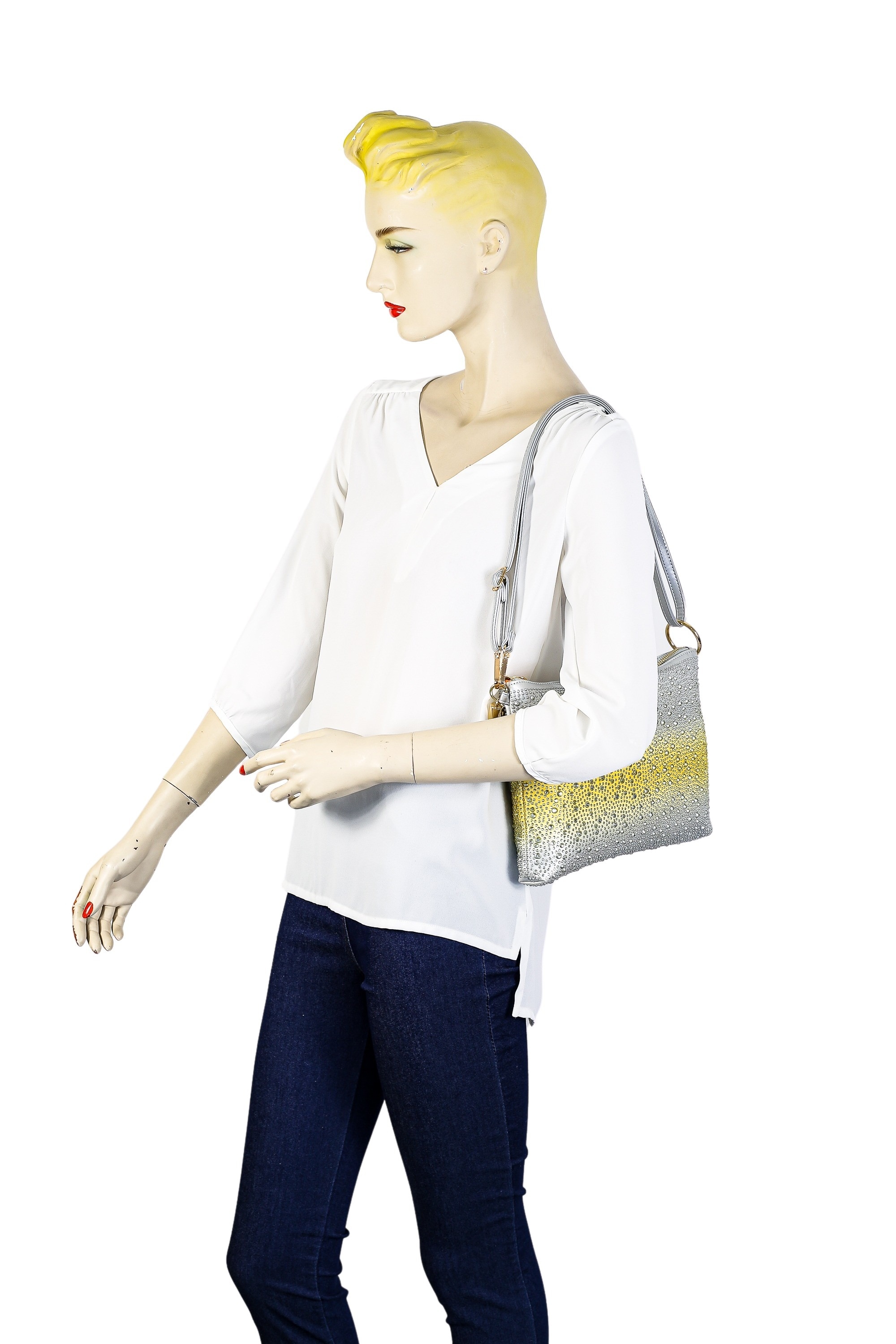 COLLEZIONE ALESSANDRO Schultertasche »Bling«, mit tausenden Strass Glitzersteinen