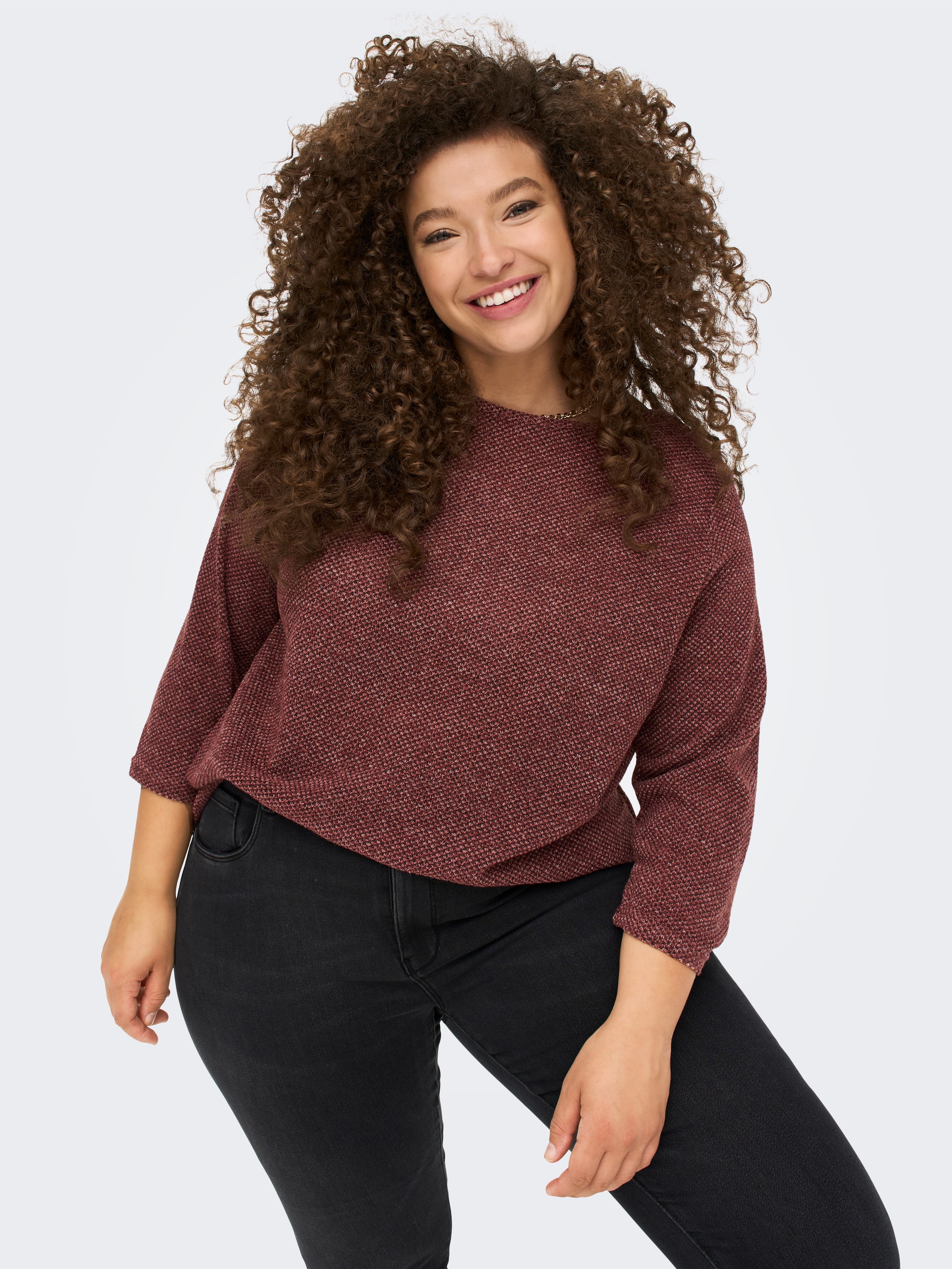 ONLY CARMAKOMA 3/4-Arm-Shirt »CARMARTHA 3/4 TOP«