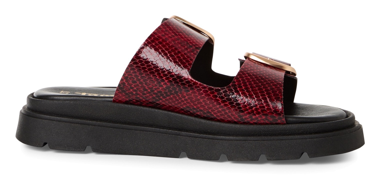 Tamaris Pantolette, Keilabsatz, Sommerschuh, Schlupfschuh, verstellbare Schnallen