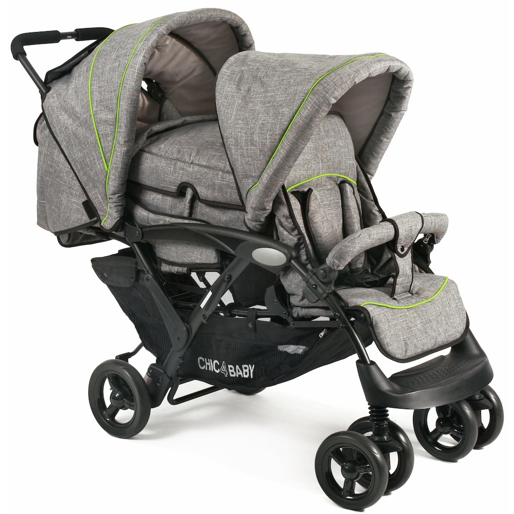 CHIC4BABY Geschwisterwagen »Duo, jeans grey«