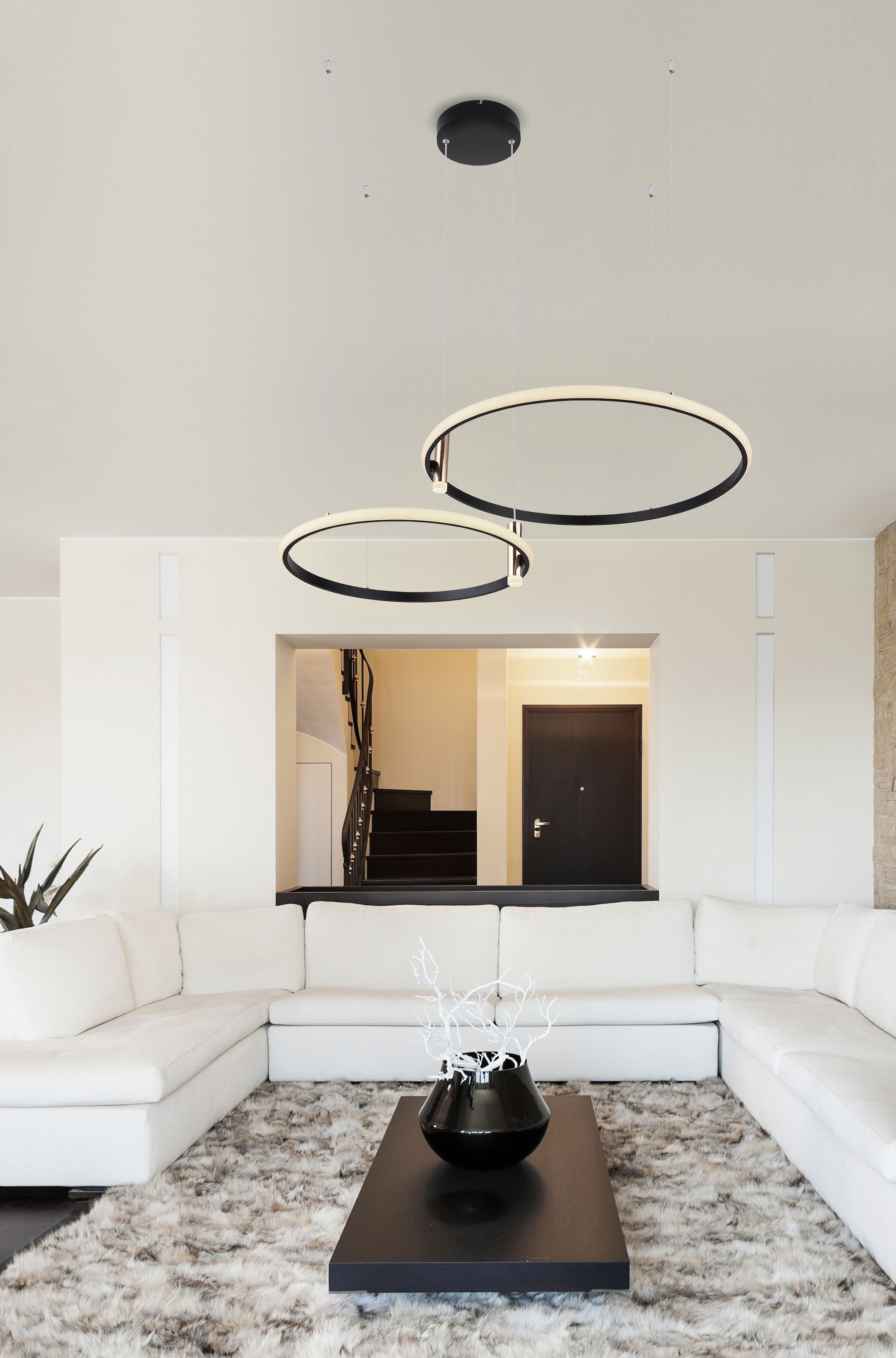 GLOBO LIGHTING Hängeleuchte »COCO« LED-Modul 1 Stk. warmweiß - kaltweiß Hängelampe Esszimmer-Leuchte Esstischleuchte Wohnzimmer