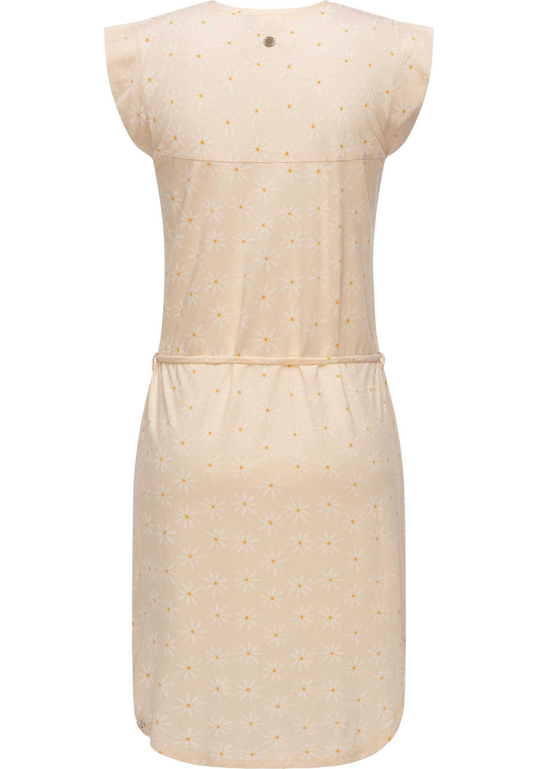 Sommerkleid RAGWEAR "Zofka", Damen, Gr. L (40), Normalgrößen, beige, Obermaterial: 50% Lyocell, 50% Baumwolle, figurumspielend knielang, Rundhals, Ärmel ohne Ärmelschlitz normaler Saum, Kleider Sommerkleid, Jersey Kleid mit sommerlichem Print 2