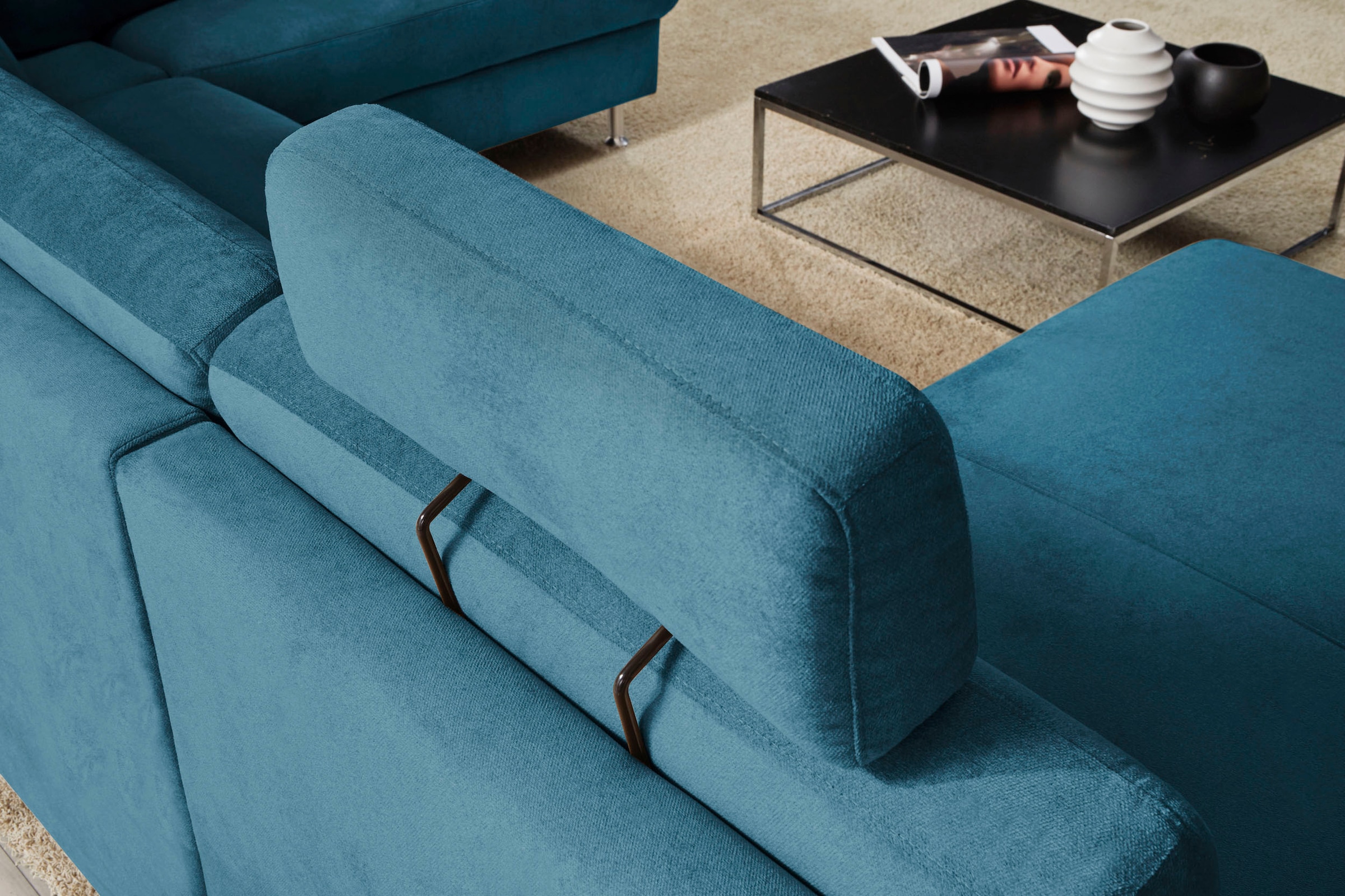 CALIZZA INTERIORS Wohnlandschaft »Onyx U-Form«, (3 St.), wahlweise mit Bettfunktion und Bettkasten