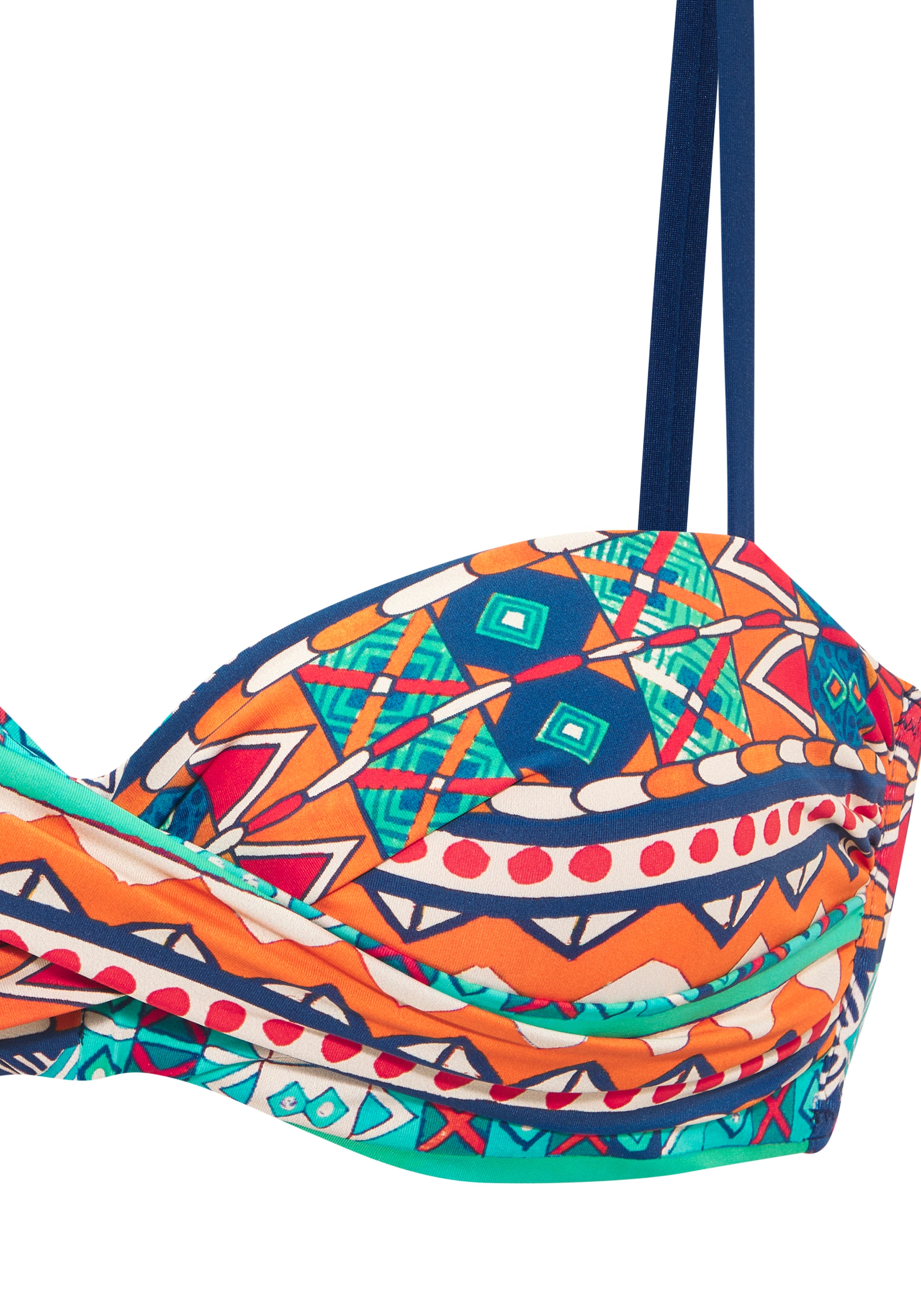 Buffalo Bügel-Bandeau-Bikini mit farbenfrohen Design