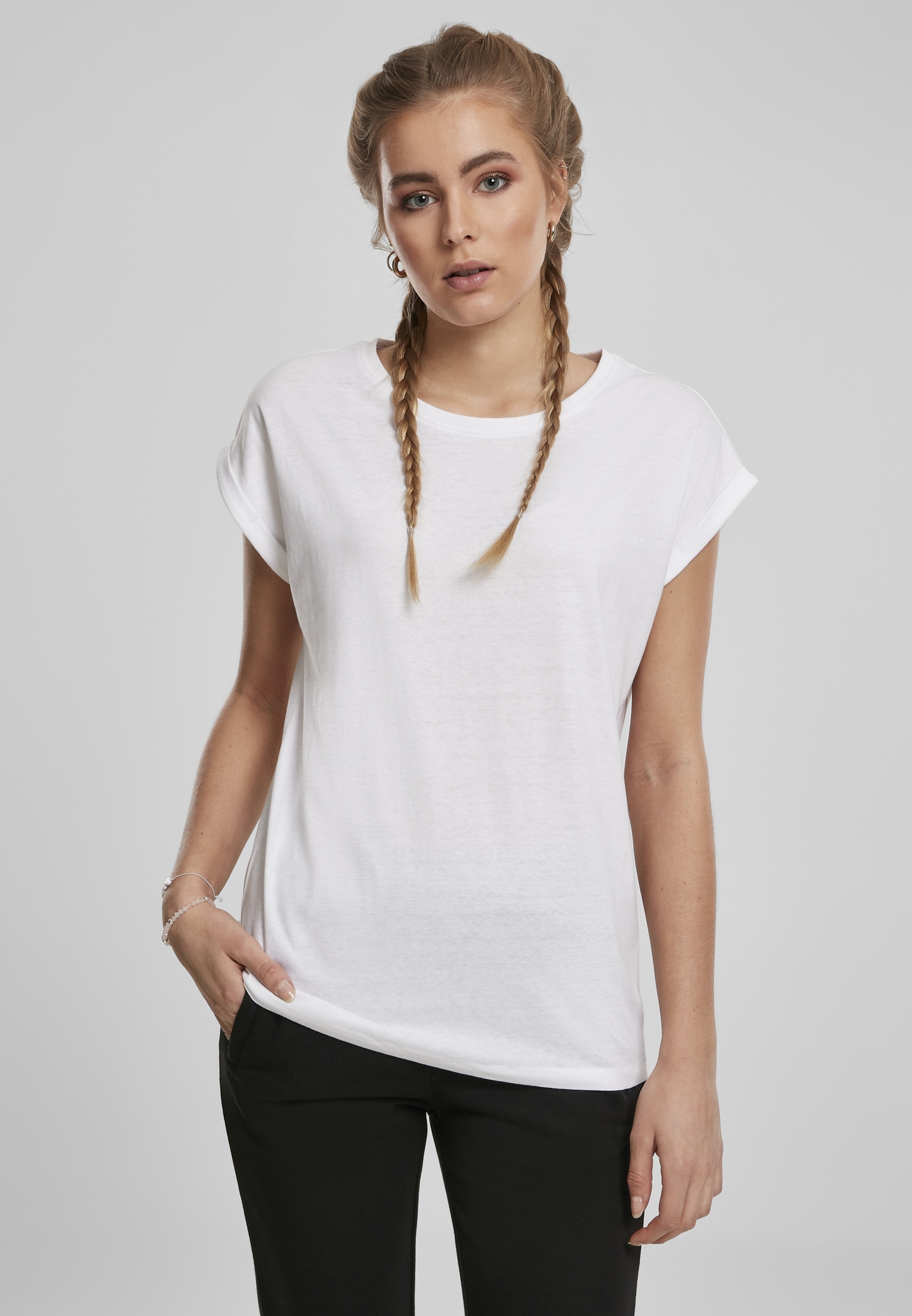 URBAN CLASSICS T-Shirt Extended | kaufen Shoulder BAUR Tee 2-Pack«, »Damen (1 Ladies online tlg.)