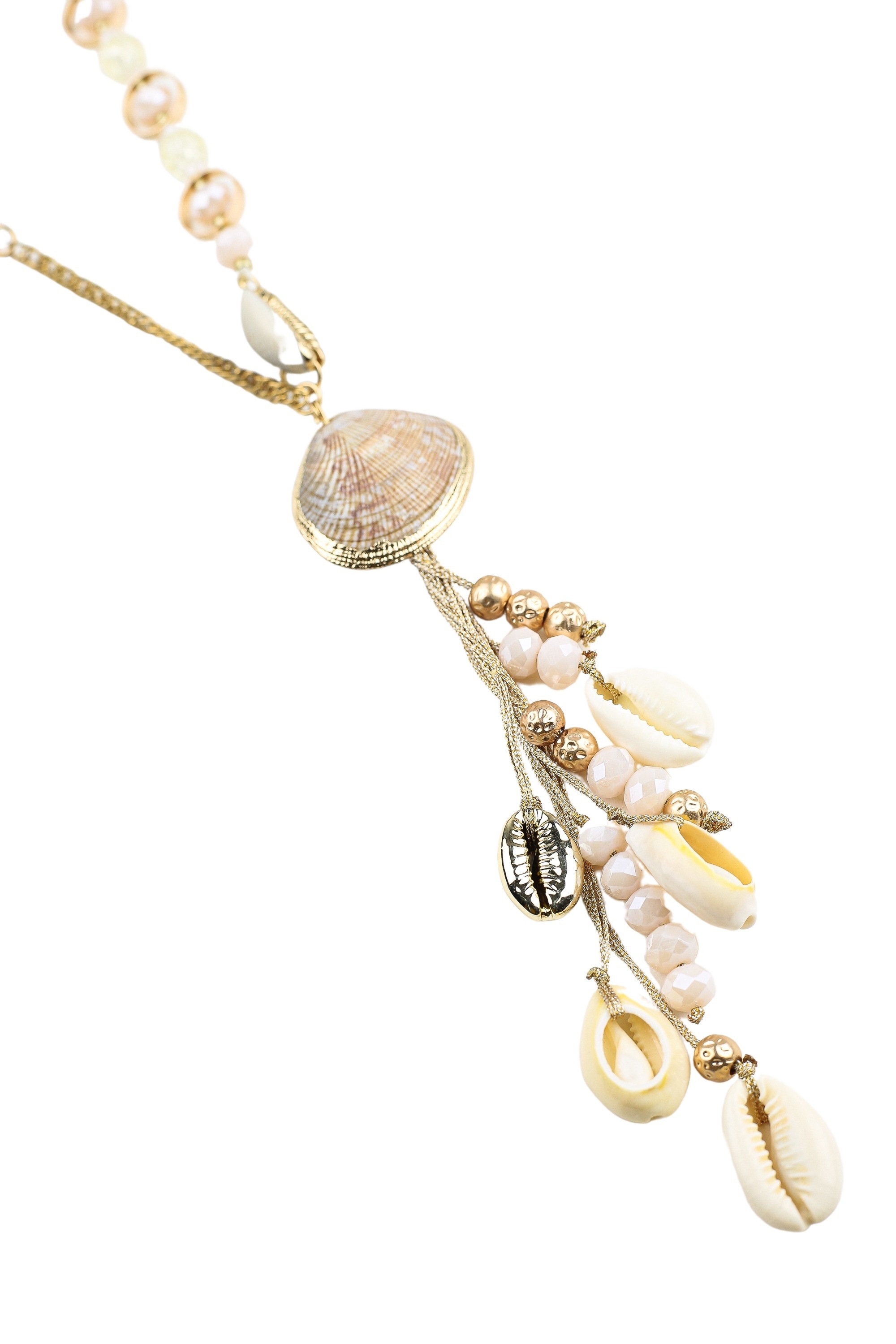 COLLEZIONE ALESSANDRO Lange Kette »Jade«, mit echten Muscheln