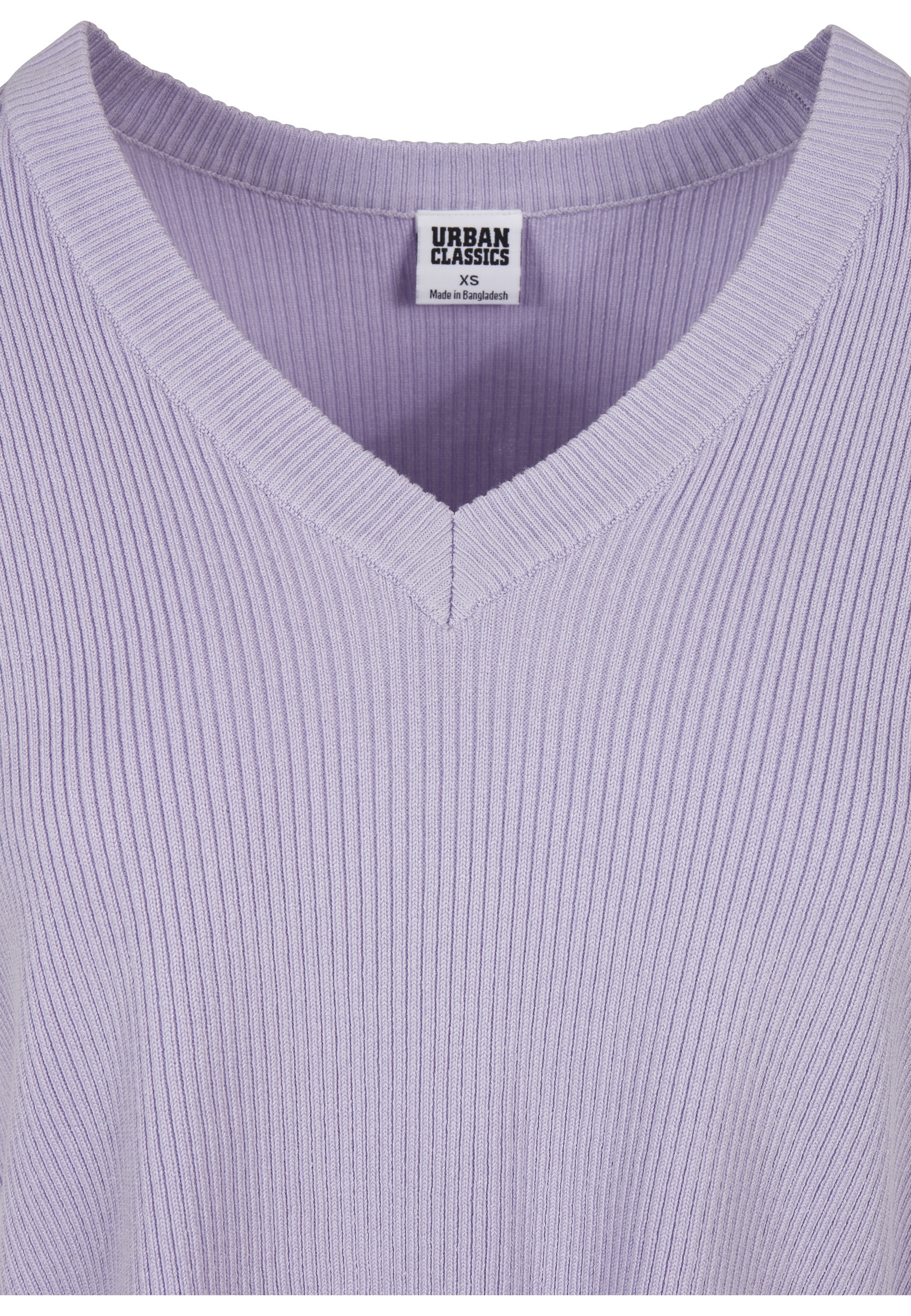 URBAN CLASSICS Rundhalspullover »Urban Classics Damen Ladies Short Knittd Slip On« 1 Stk.