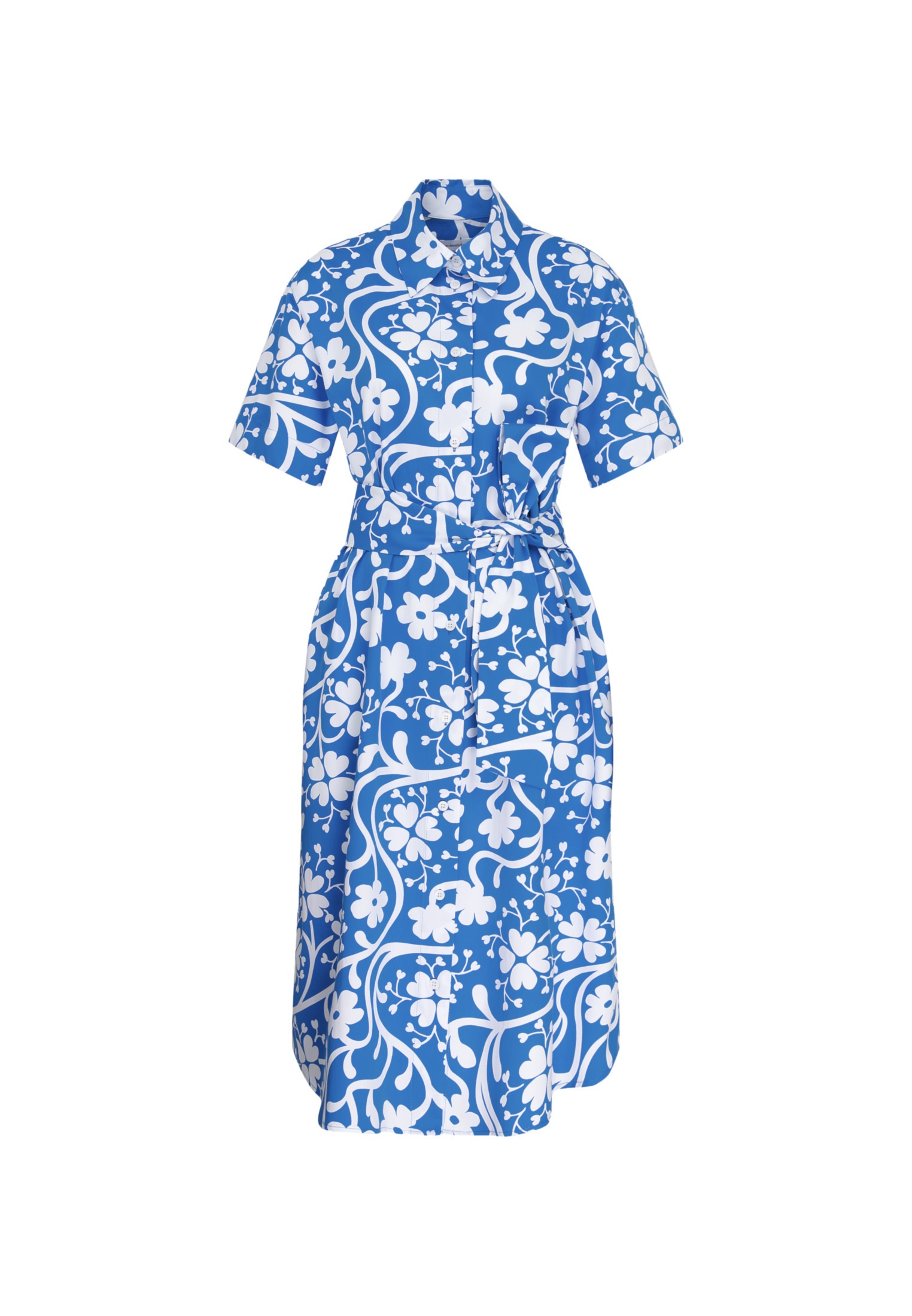 seidensticker Sommerkleid »Schwarze Rose«, Kurzarm Kragen Druck