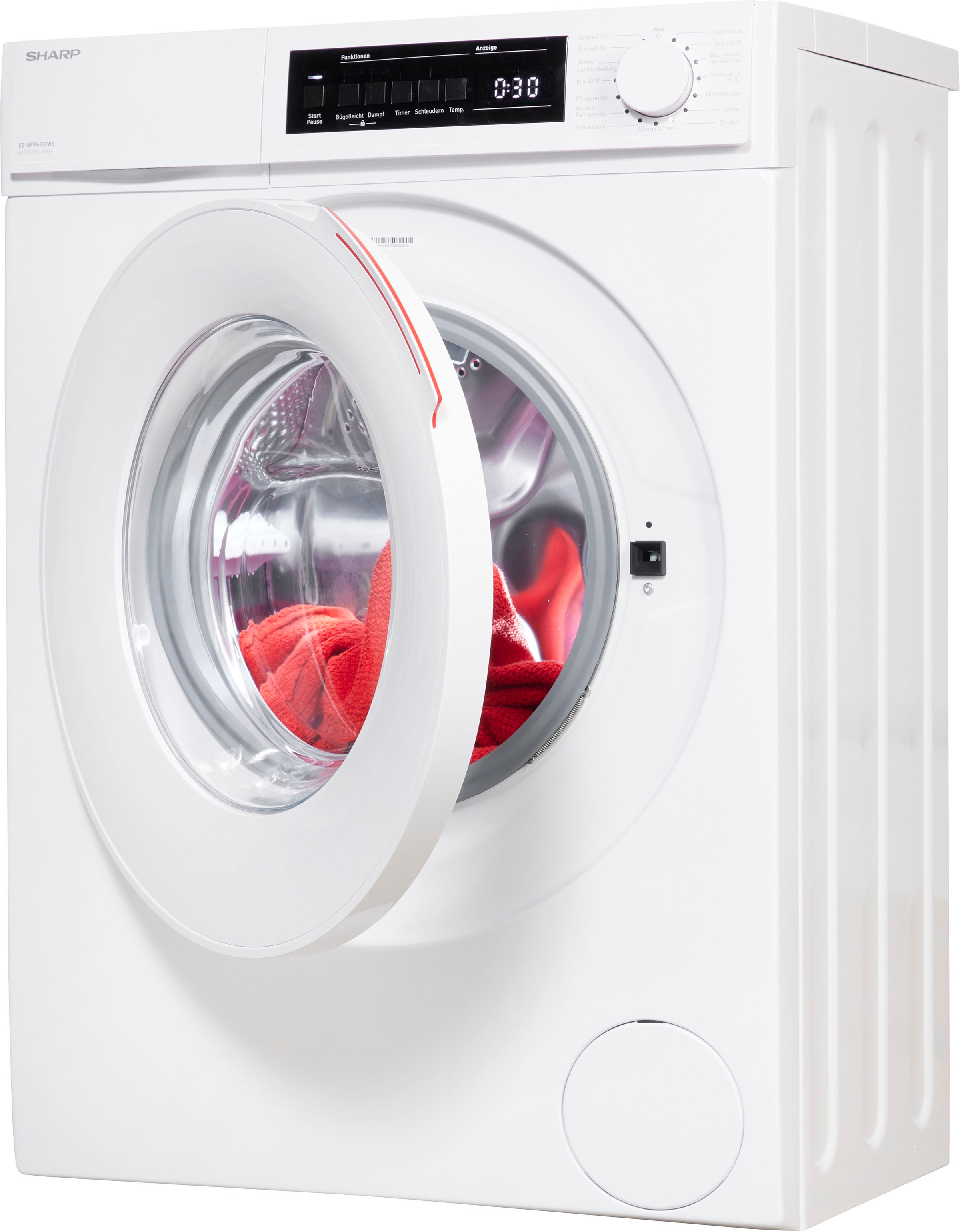 Sharp Waschmaschine "ES-NFW612CWB-DE" 6 kg 1200 U/min günstig online kaufen