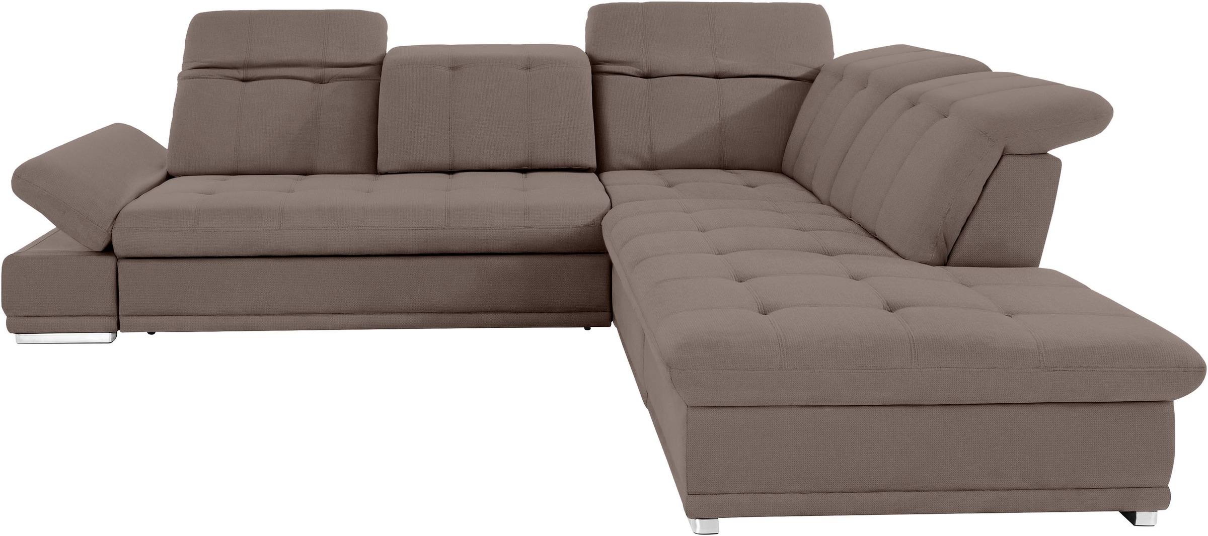 COTTA Ecksofa »Holiday L-Form mit Sitztiefen-, Armteil- und Kopfteilverstellung«, wahlweise mit Bettfunktion & Bettkasten