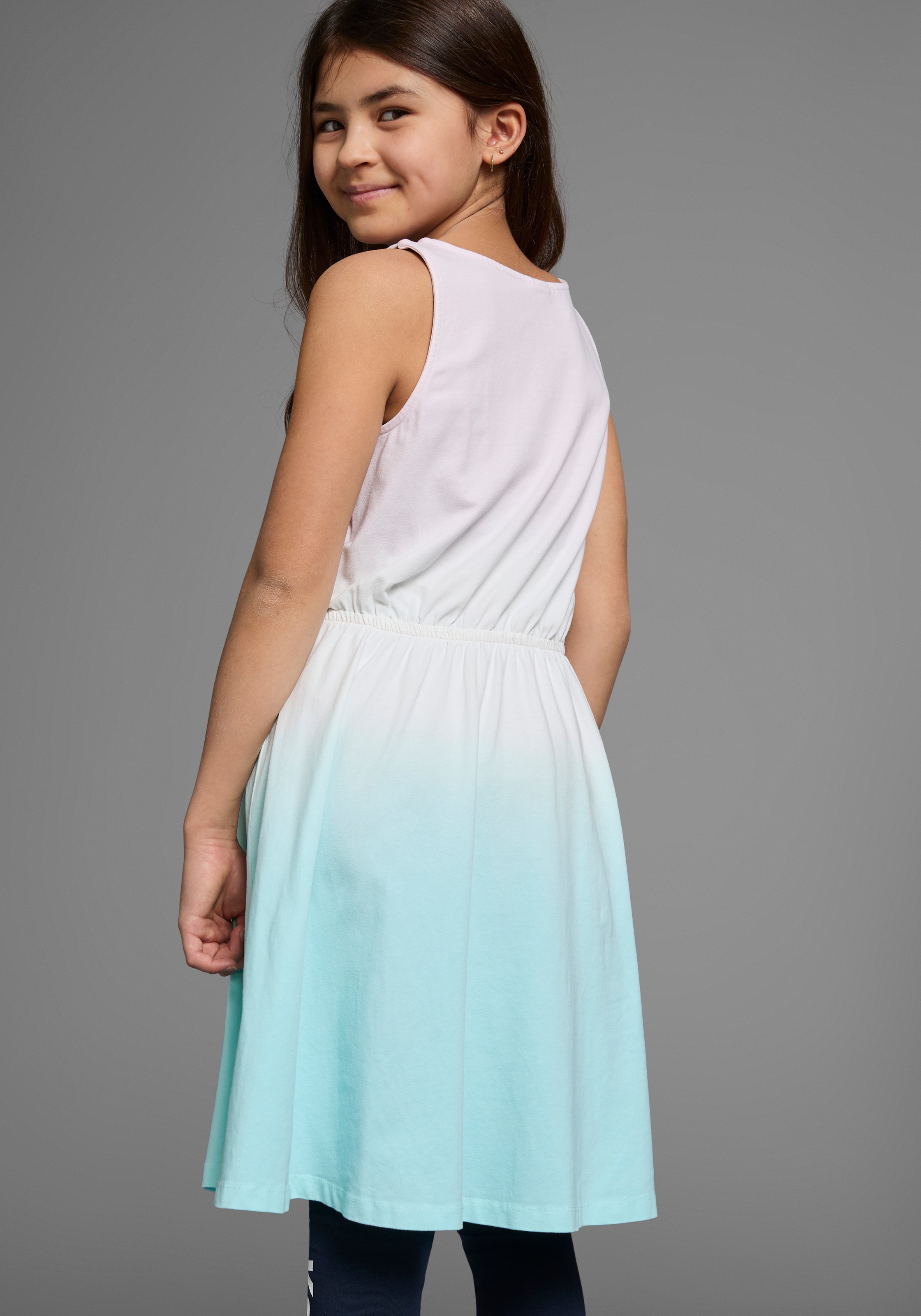 Thumbnail - KangaROOS Jerseykleid festliche Anlässe, kniefreie Länge, trendiger Dip-Dye-Look