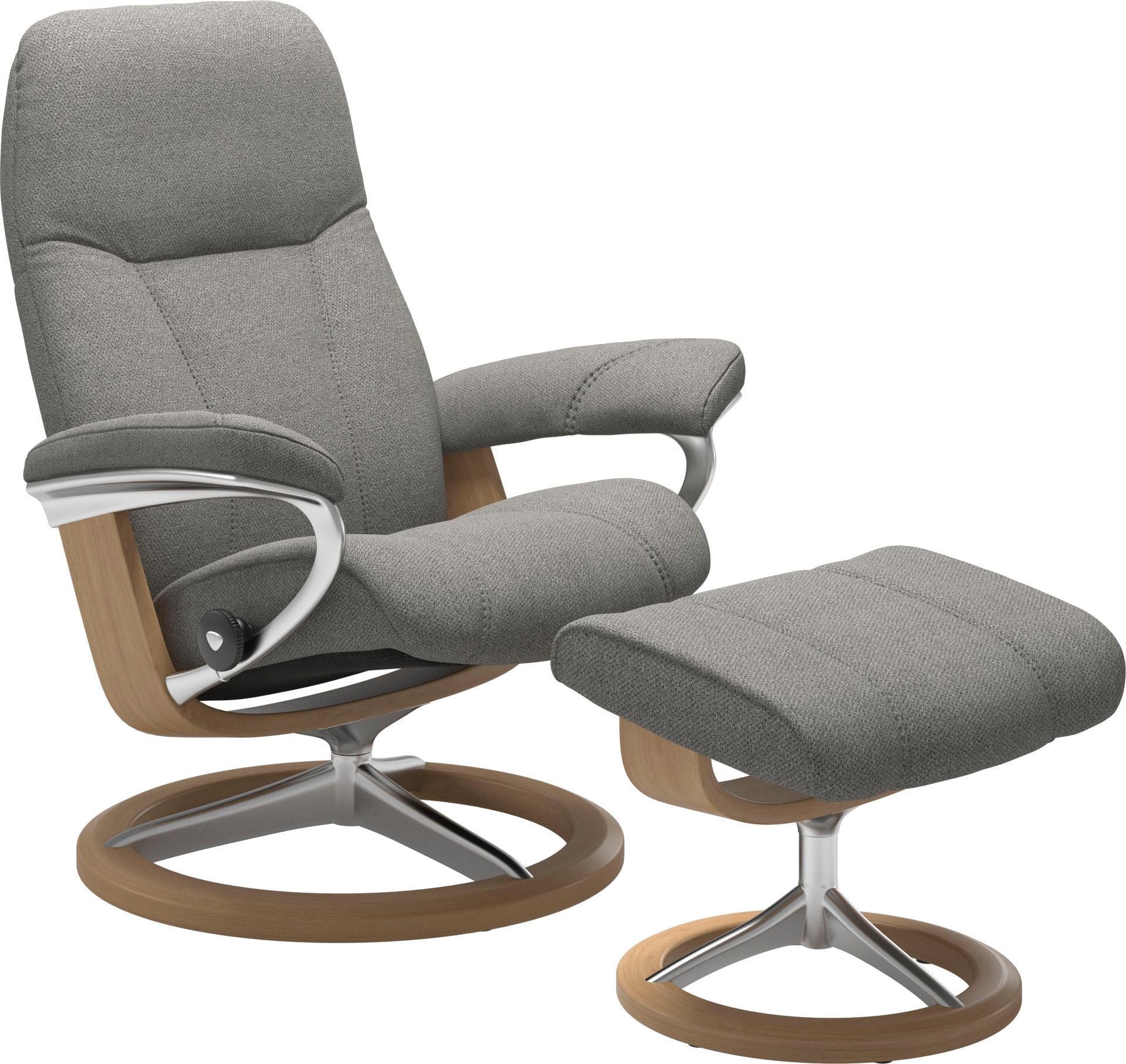 mit »Consul«, Relaxsessel Größe (Set, Gestell bestellen Hocker, mit S, mit Relaxsessel Hocker), BAUR Eiche Signature Base, Stressless® |