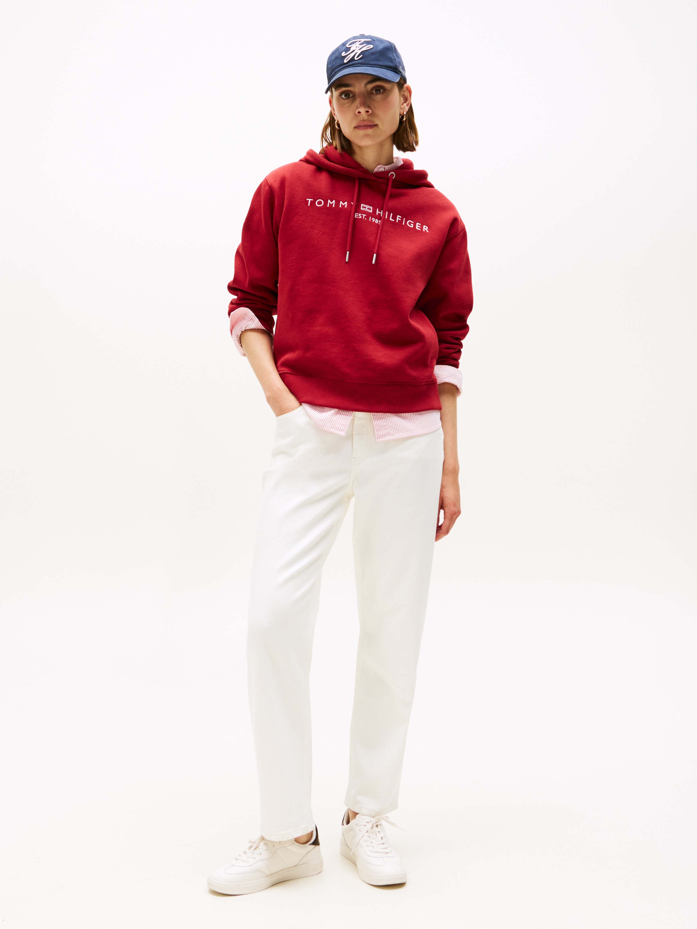 Thumbnail - Tommy Hilfiger Kapuzensweatshirt "MDRN REG CORP LOGO HOODIE" mit gesticktem Logo-Schriftzug