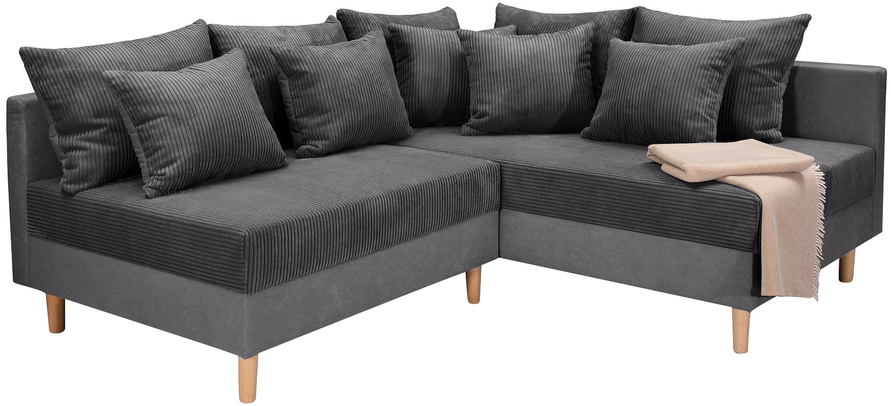 COLLECTION AB Ecksofa L-Form, Ecksofa,Ottomane rechte Seite montierbar,Komf günstig online kaufen