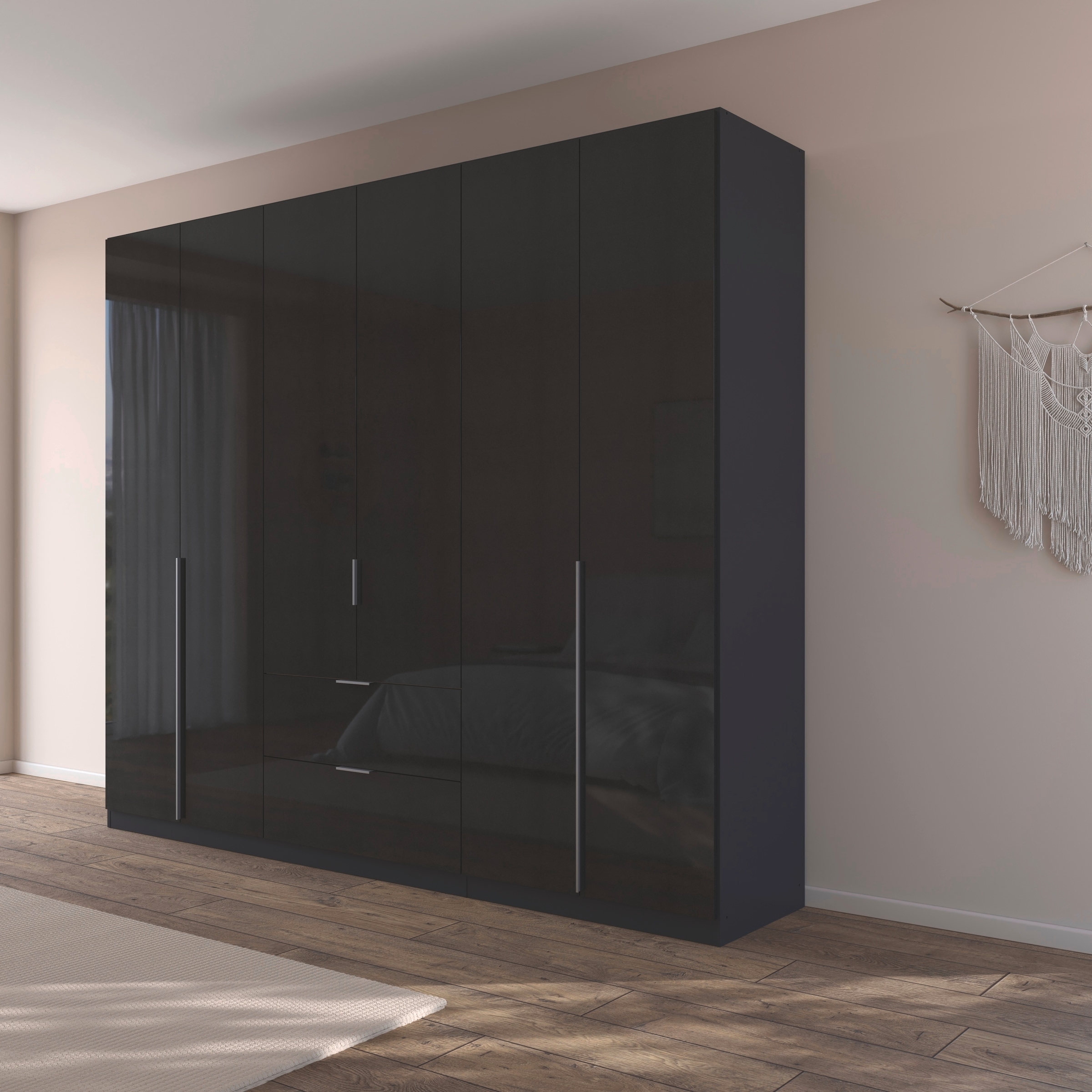 rauch Drehtürenschrank »Kleiderschrank Schrank Garderobe AGORDO mit Dekor- oder Hochglanzfront«, mit Außenschubkästen, in 6 Breiten und 2 Höhen MADE IN GERMANY