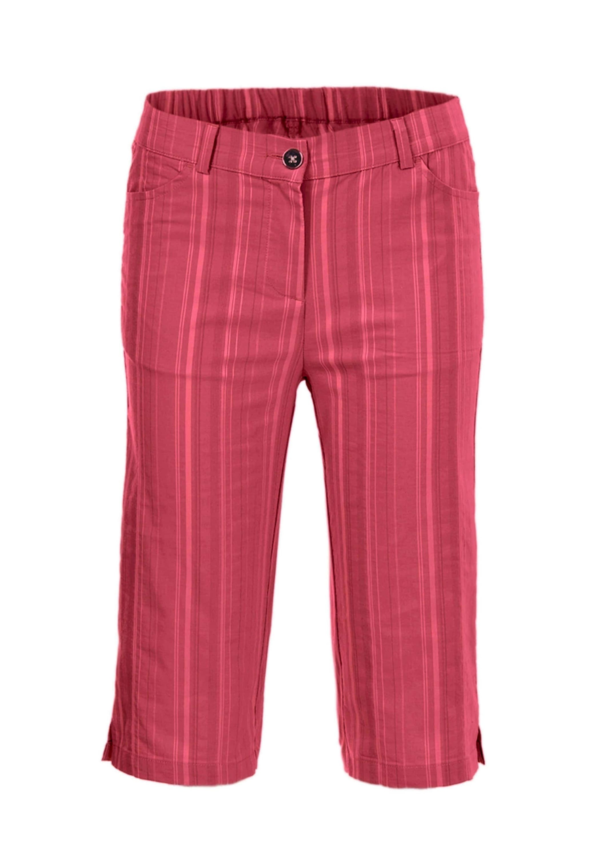 GOLDNER Stoffhose "Kurzgröße Bermuda in strukturierter elastischer Ware" perfekter Sitz und viel Komfort