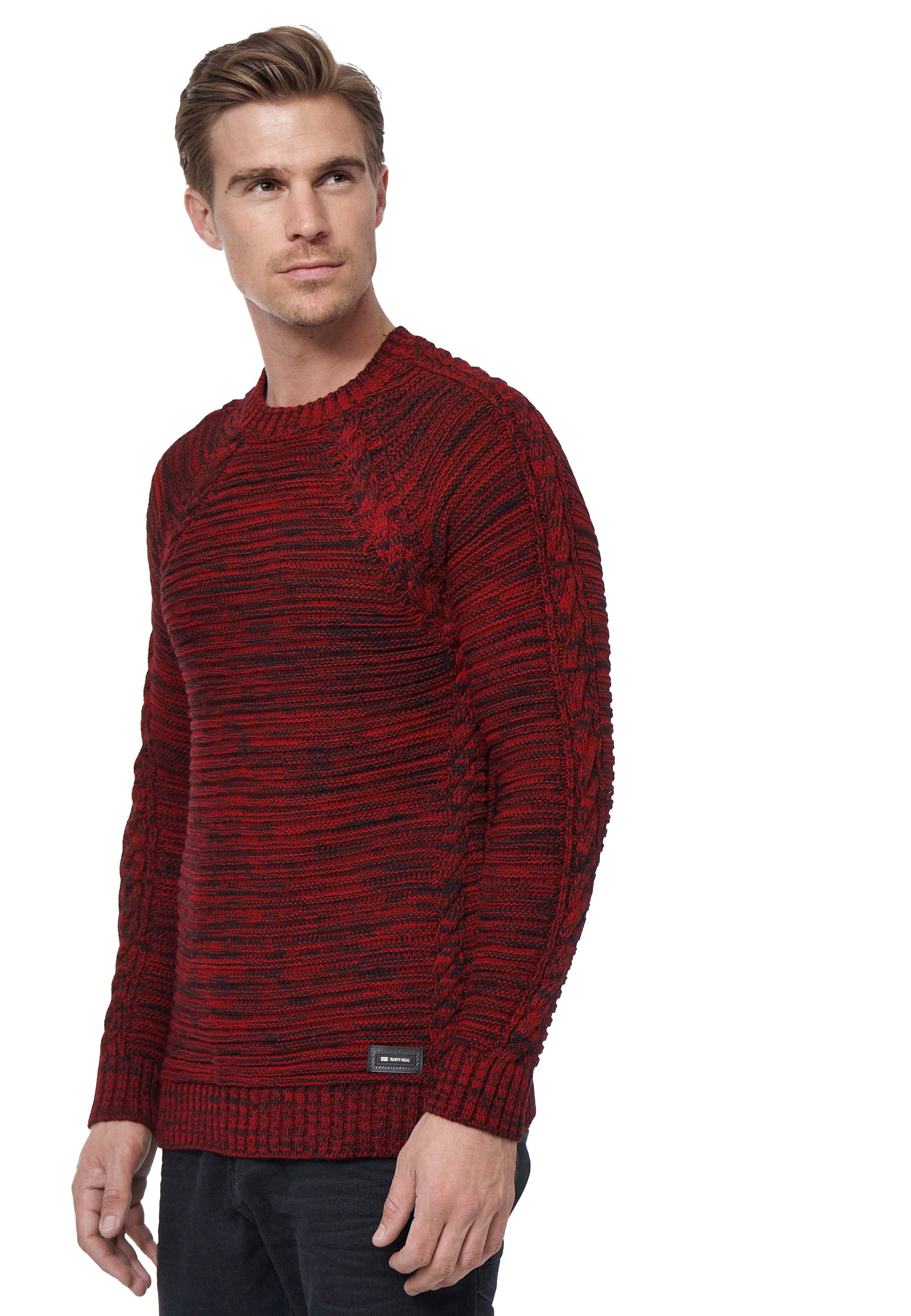 Rusty Neal Strickpullover, in meliertem Design