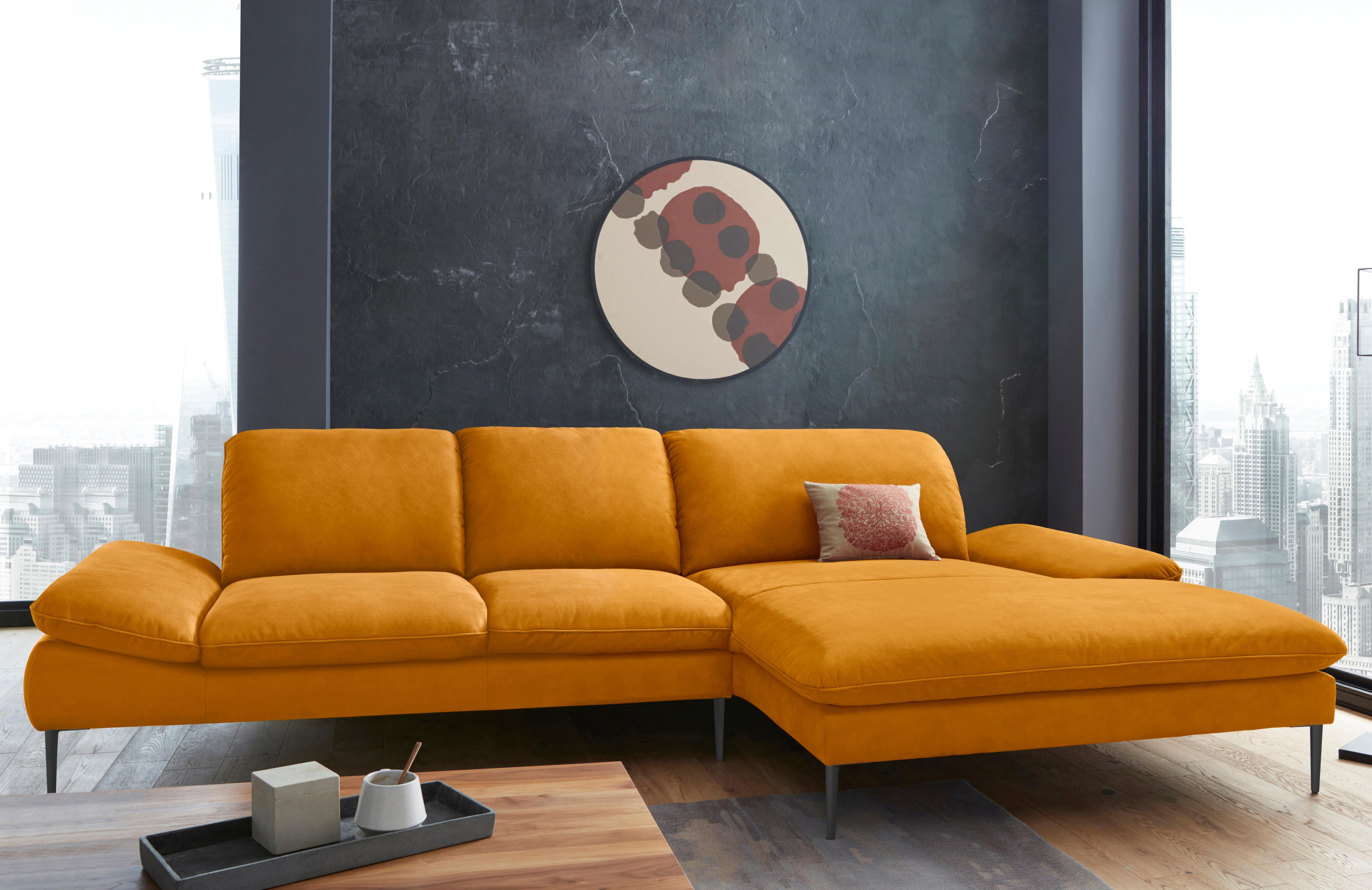 W.SCHILLIG Ecksofa "enjoy&MORE, Designsofa, bequem, zeitlos und elegant, L-Form" Sitztiefenverstellung, Füße schwarz pulverbeschichtet, Breite 340 cm