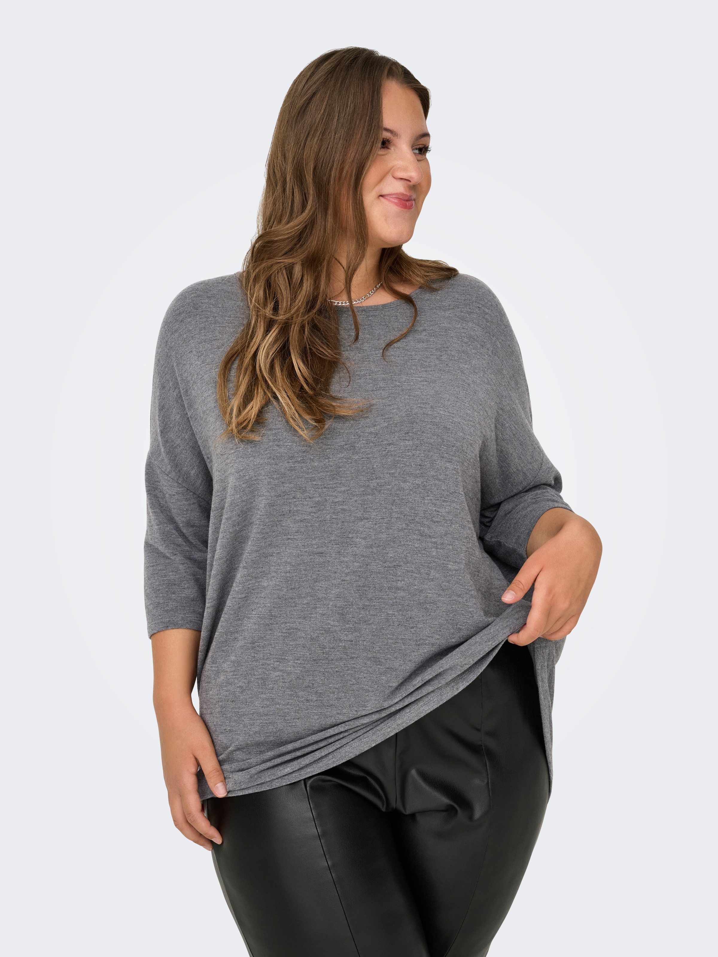 ONLY CARMAKOMA "CARLAMOUR 3/4 TOP JRS NOOS" Materialmix, loose fit günstig online kaufen