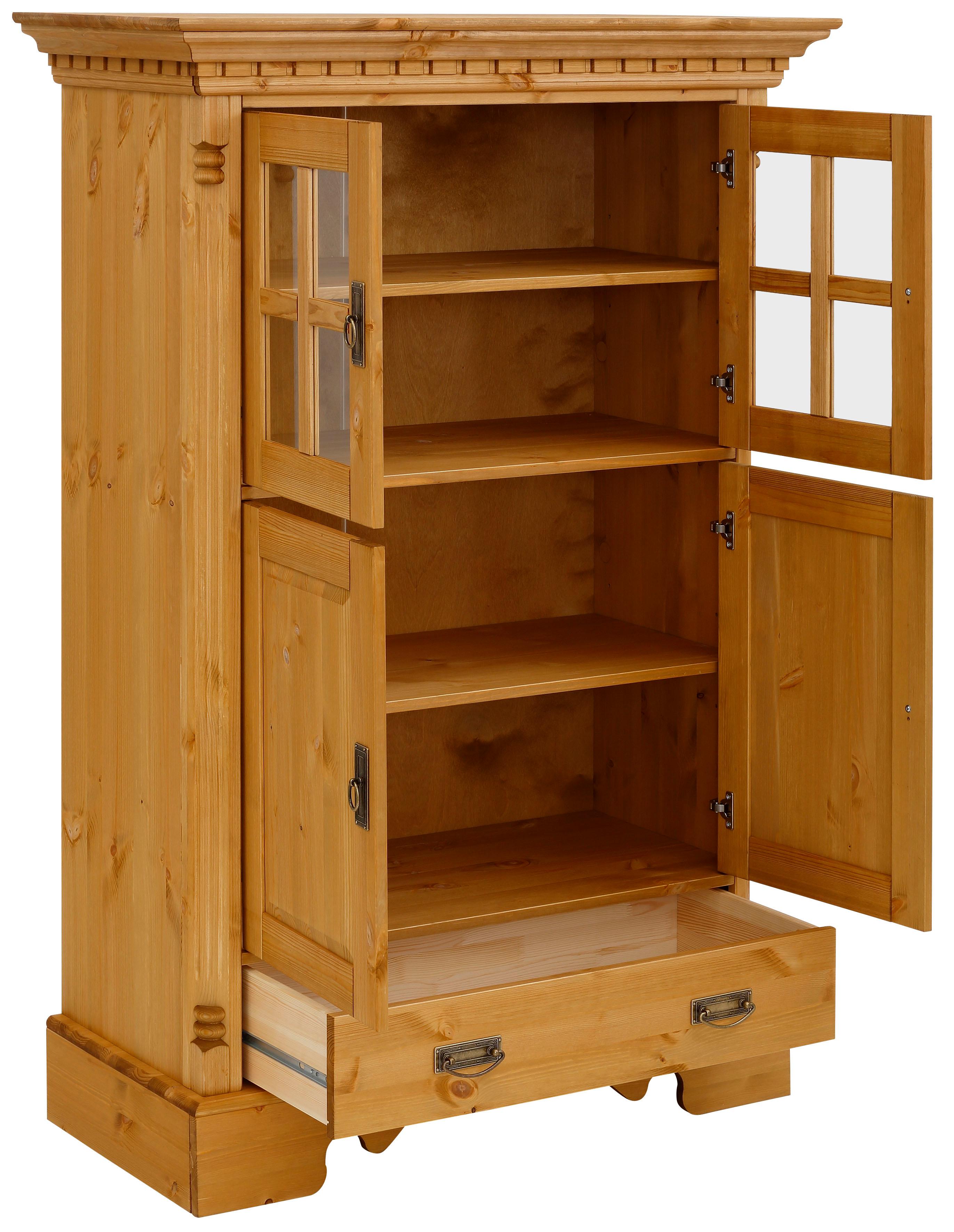 Thumbnail - Home affaire Highboard "Milan" Vitrine, Breite 102 cm, Massivholz, FSC-zertifiziert