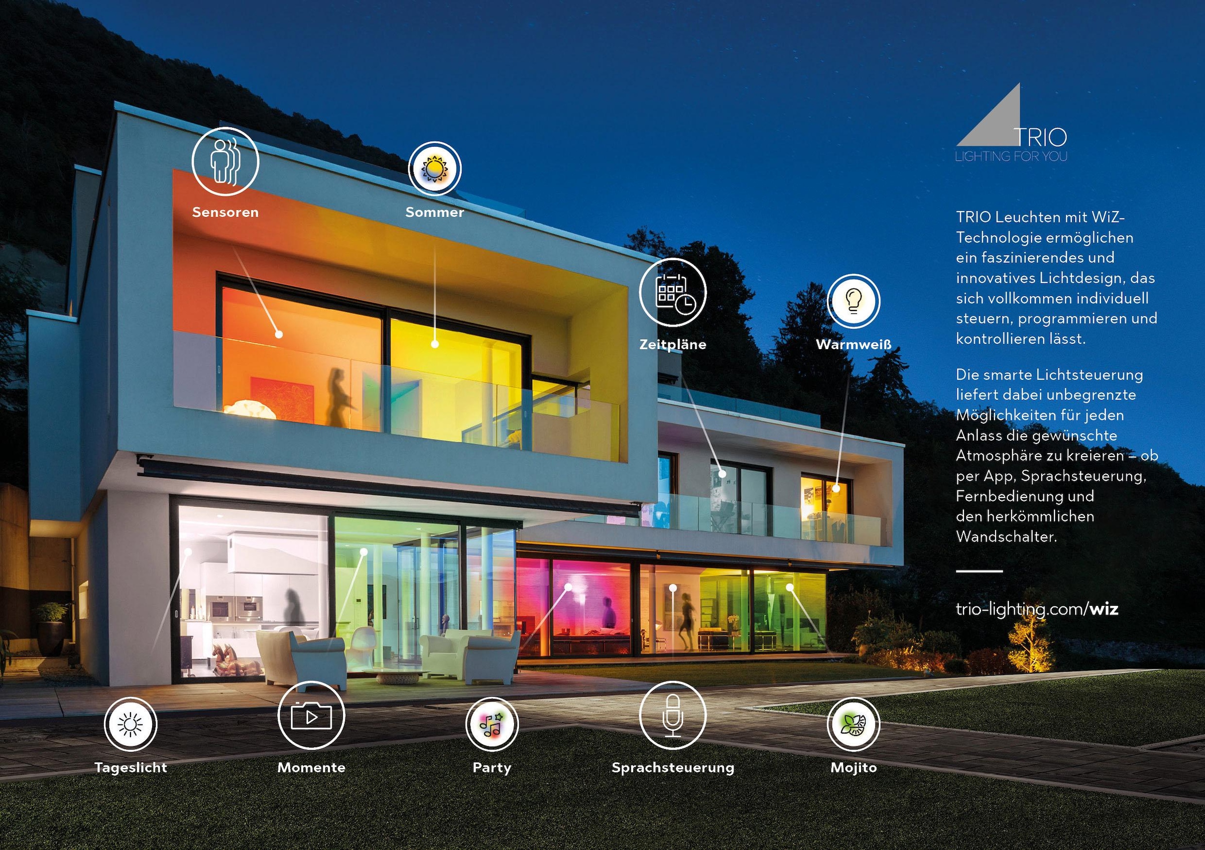TRIO Leuchten LED Smart Deckenleuchte Mit Home eine moderne flammig-flammig, | 1 Technologie Lösung für »MELBY«, WiZ- BAUR
