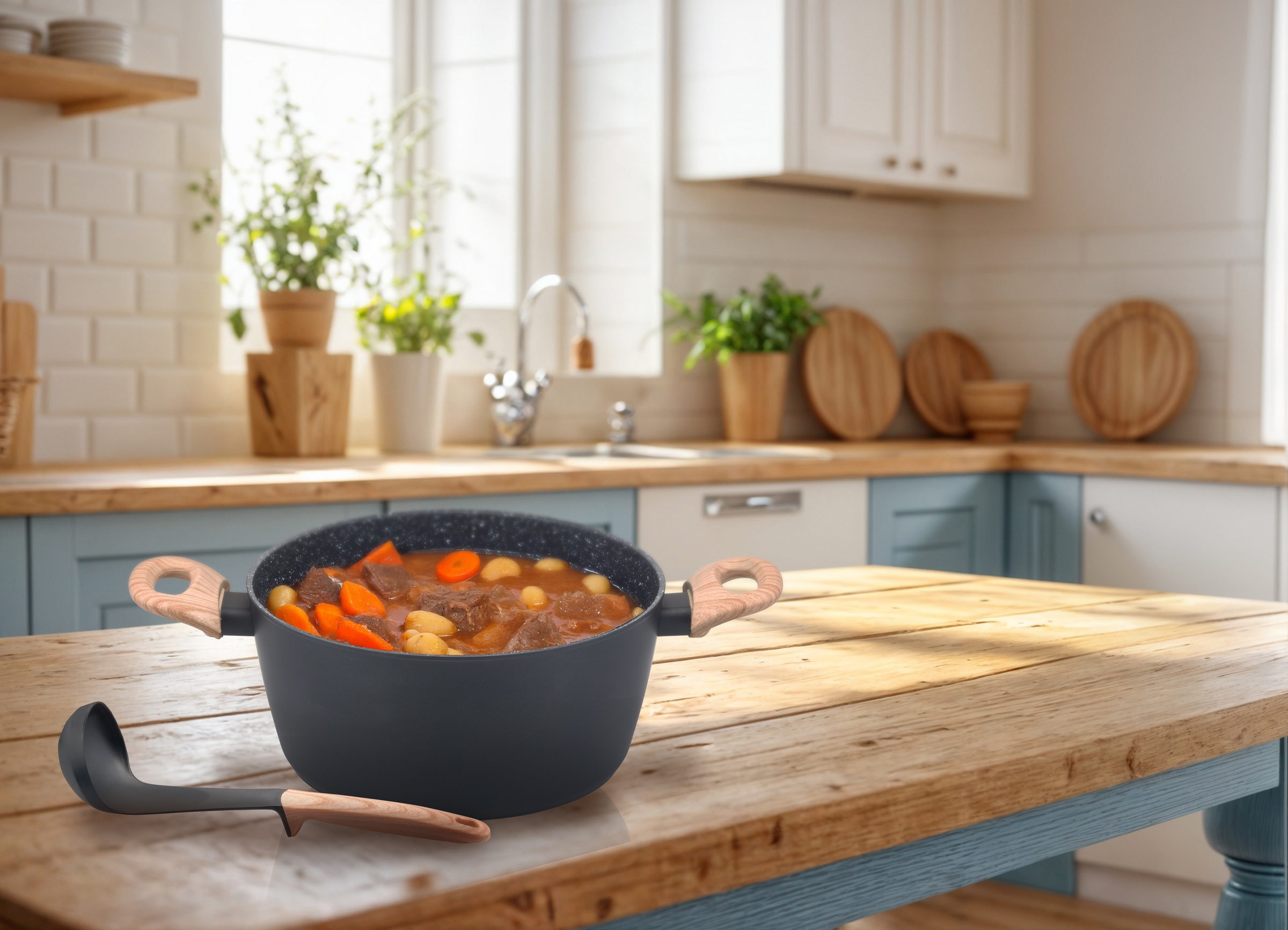 my home Topf-Set "Genlis" Set, Kochtopf 16/20/24 cm, Bratpfanne 24/28 cm + günstig online kaufen